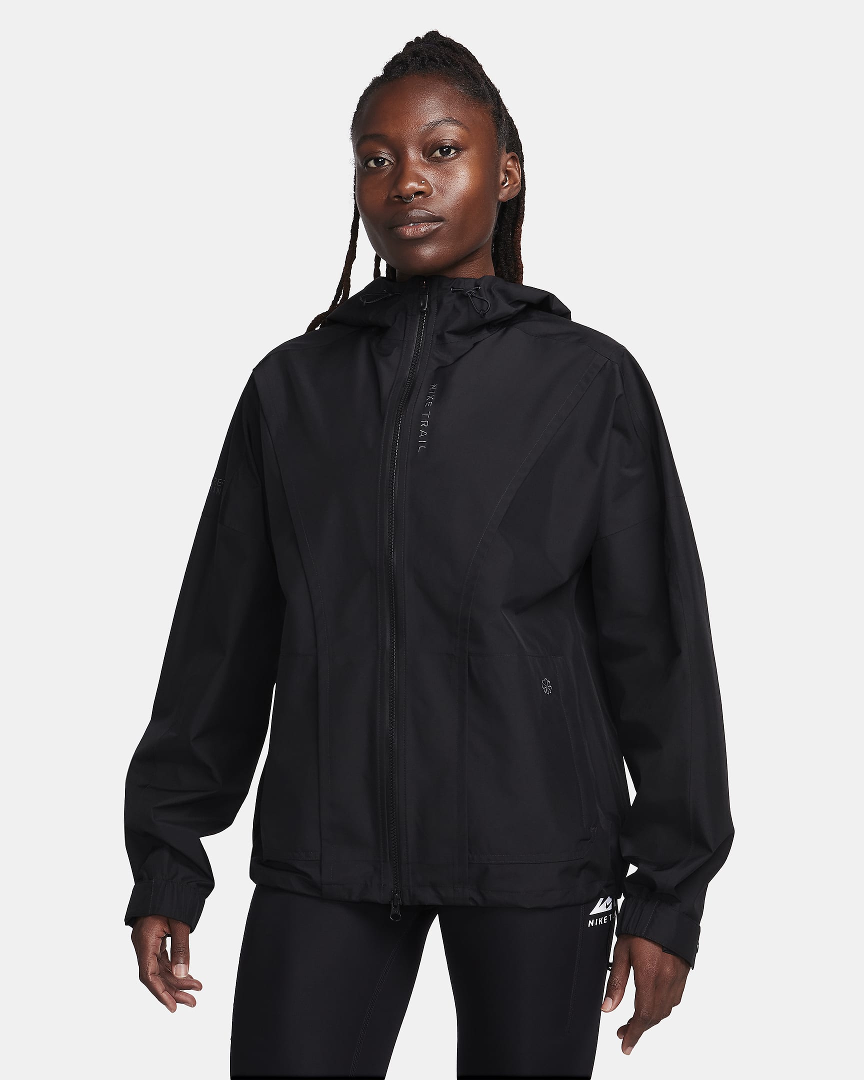 Dámská trailová běžecká bunda Nike Trail GORE-TEX INFINIUM™ - Černá/Černá/Dark Smoke Grey