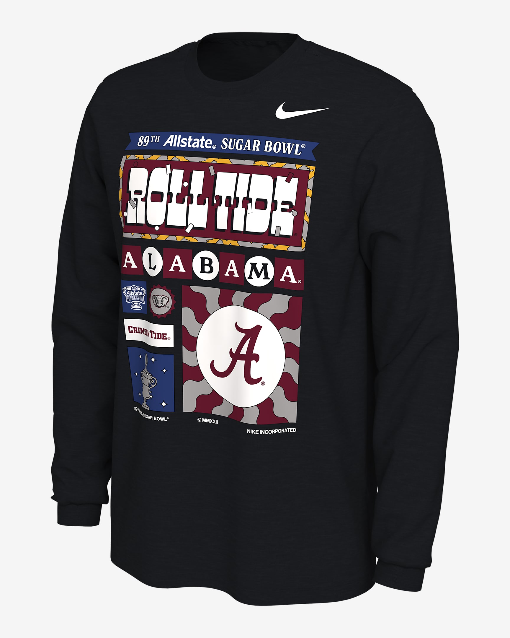 Alabama Bowl Bound Men's Nike College Football Long-Sleeve T-Shirt - Black