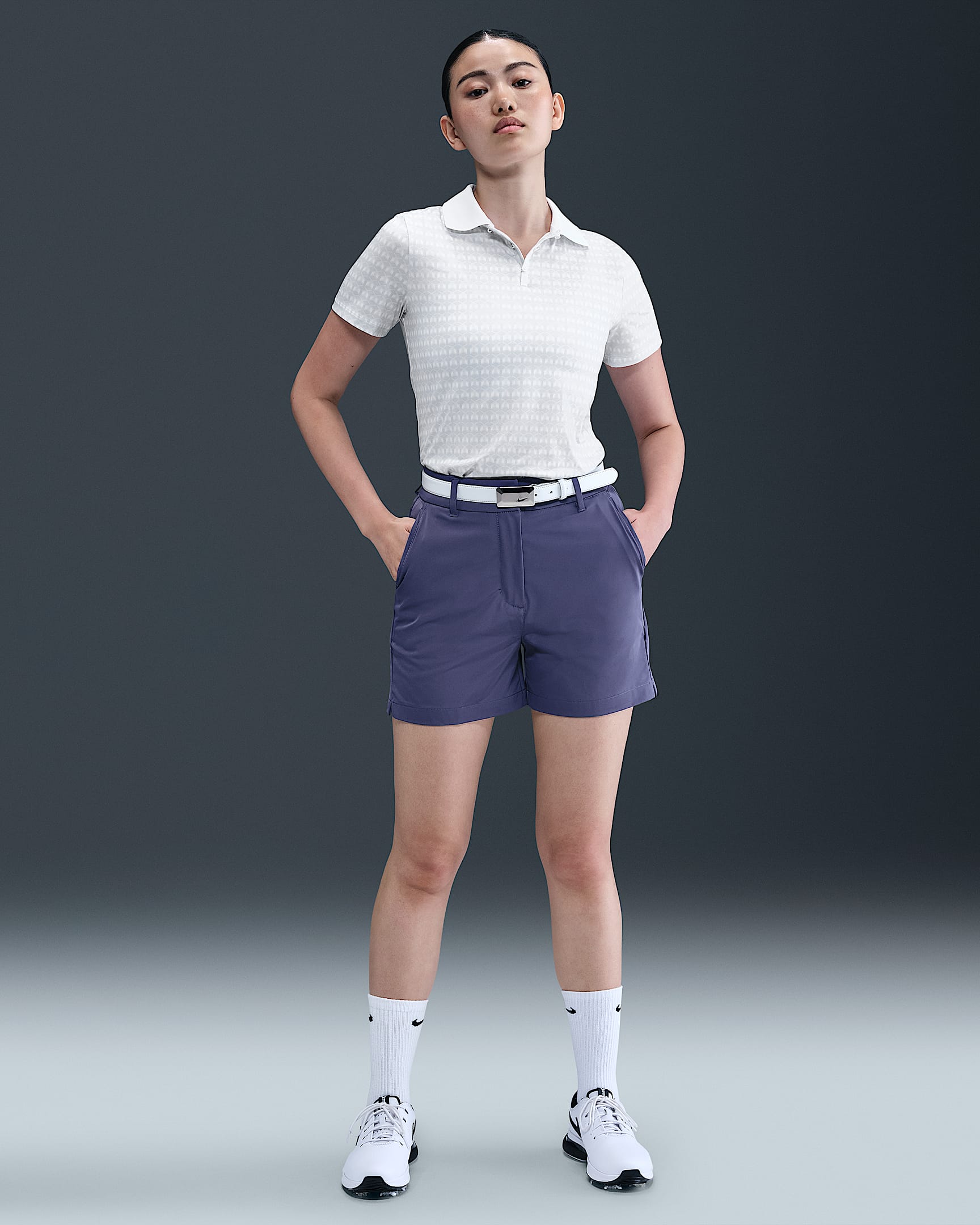 Dámské golfové kraťasy Nike Victory Dri-FIT - Sanded Purple/Bílá