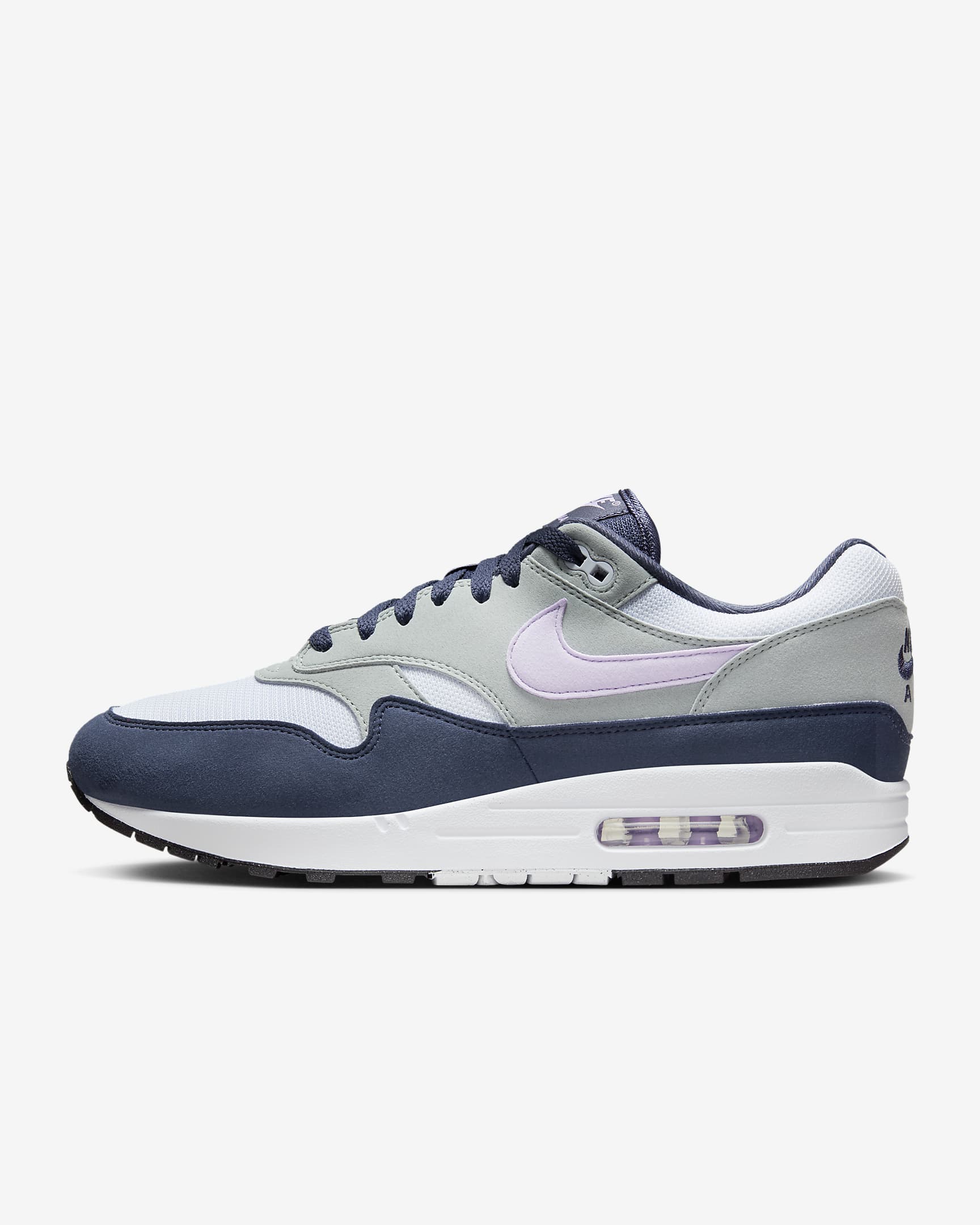 Nike Air Max 1 Men's Shoes - Football Grey/Thunder Blue/Light Pumice/Lilac Bloom