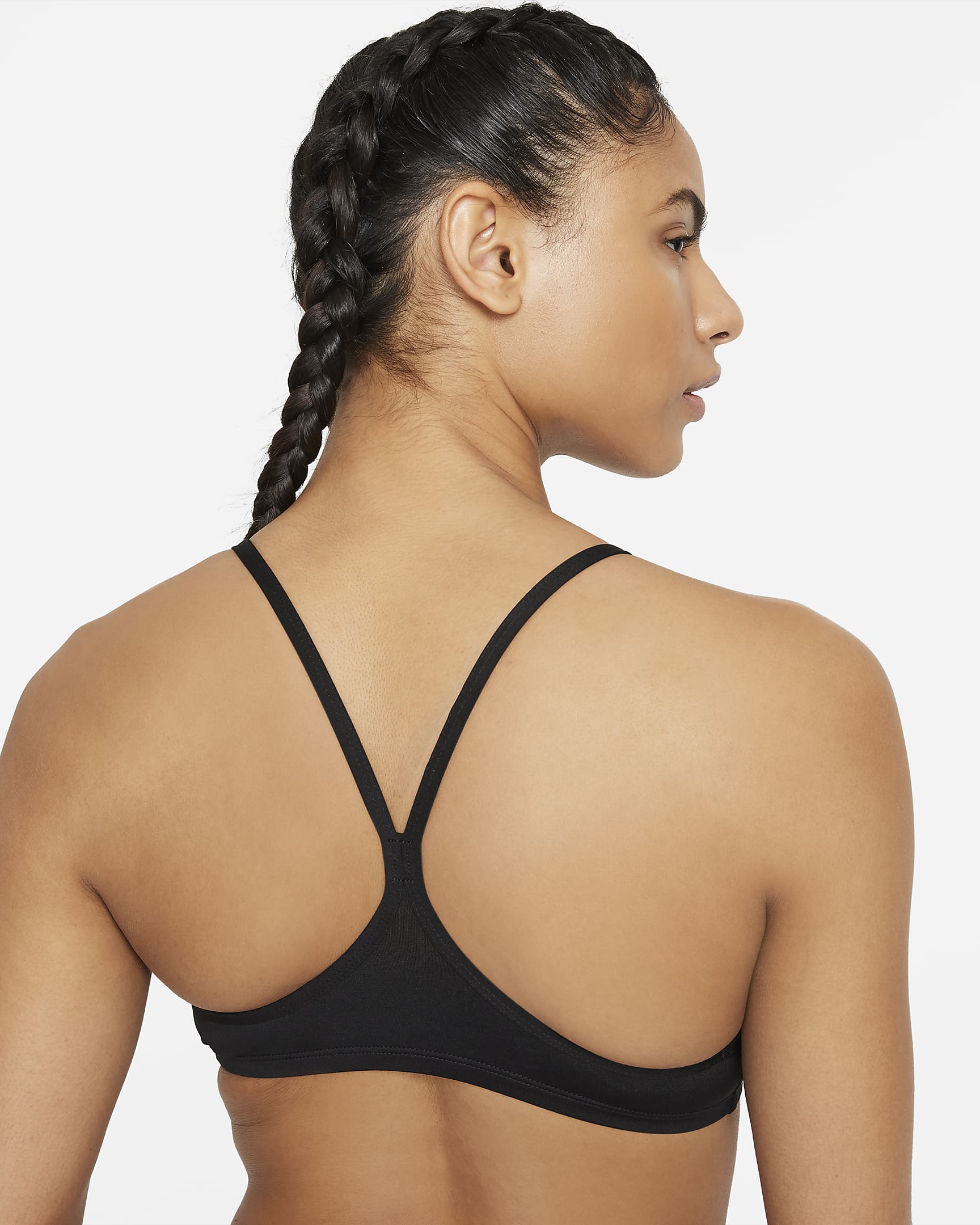 Nike Racerback-Bikini für Damen - Schwarz/Schwarz/Weiß