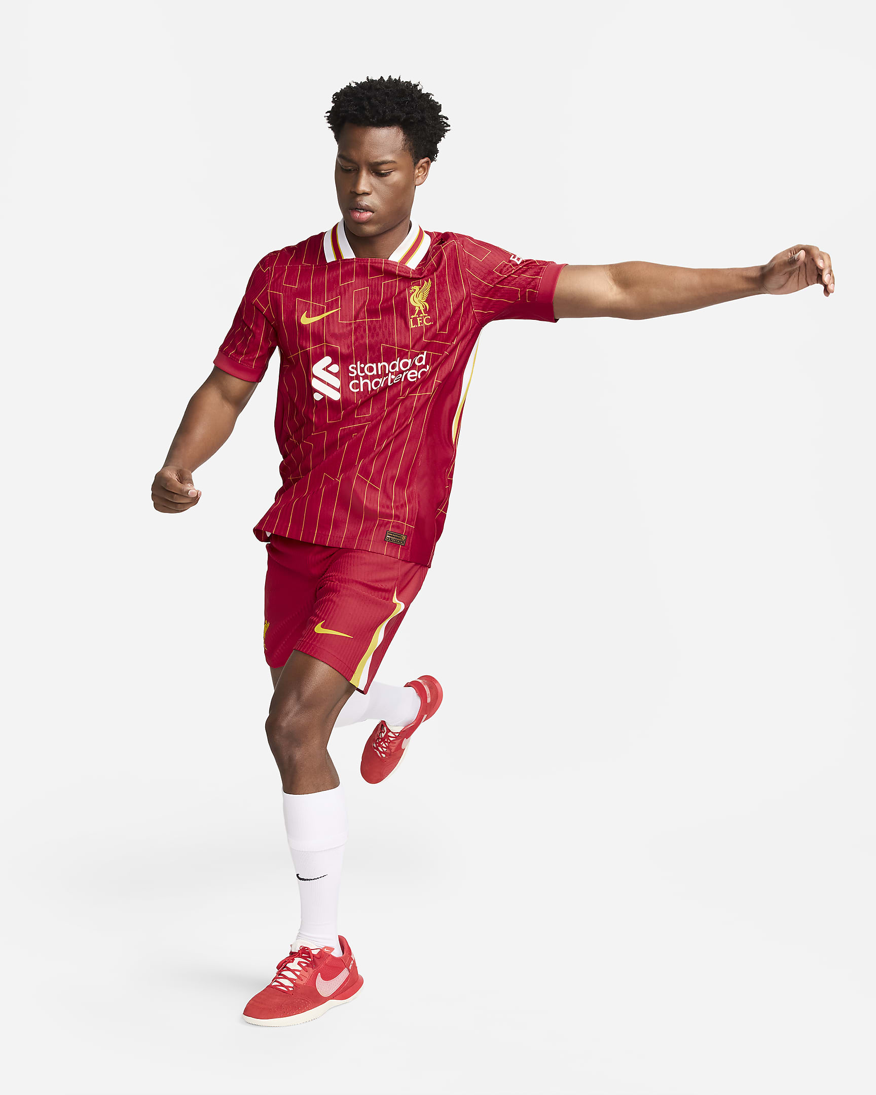 FC Liverpool 2024/25 Match Home Nike Authentic Dri-FIT ADV Fußballtrikot für Herren - Gym Red/Weiß/Chrome Yellow