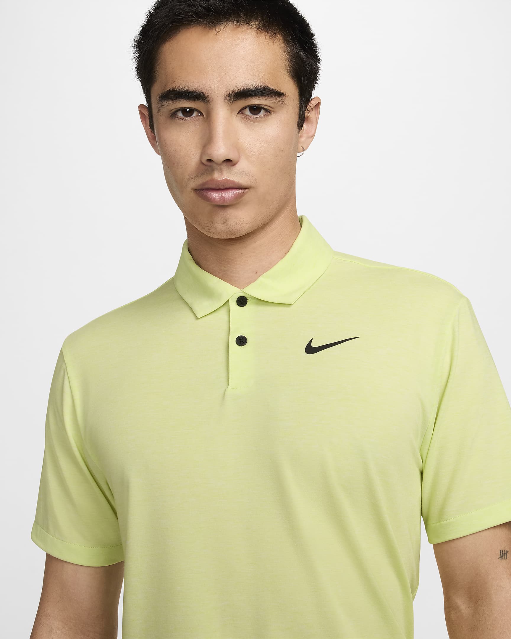 Nike Dri-FIT Tour Men's Golf Polo - Light Lemon Twist/Black