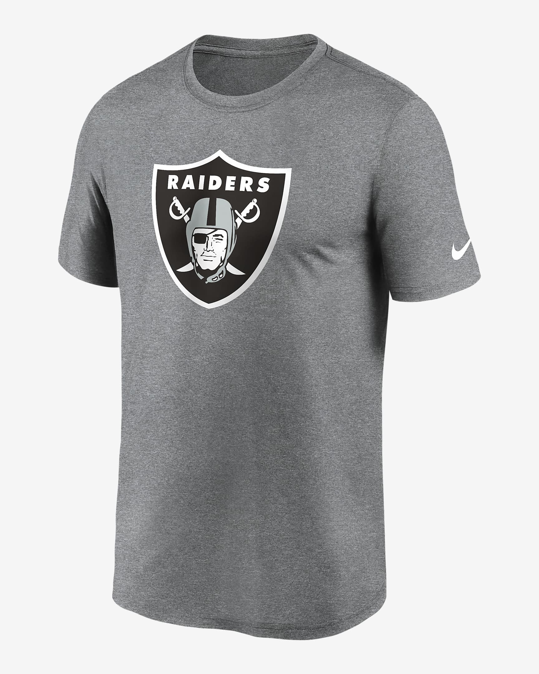 Playera para hombre Nike Dri-FIT Logo Legend (NFL Las Vegas Raiders) - Carbón jaspeado