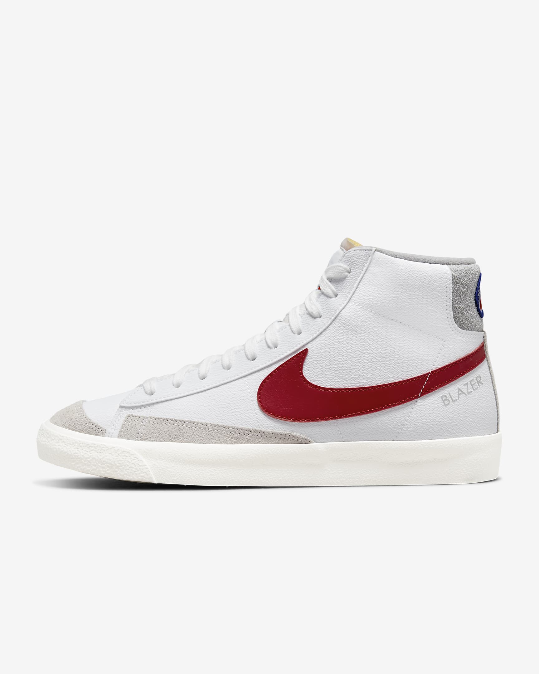 Nike Blazer Mid '77 Calzado para hombre - Blanco/Gris humo claro/Fantasma/Rojo gimnasio