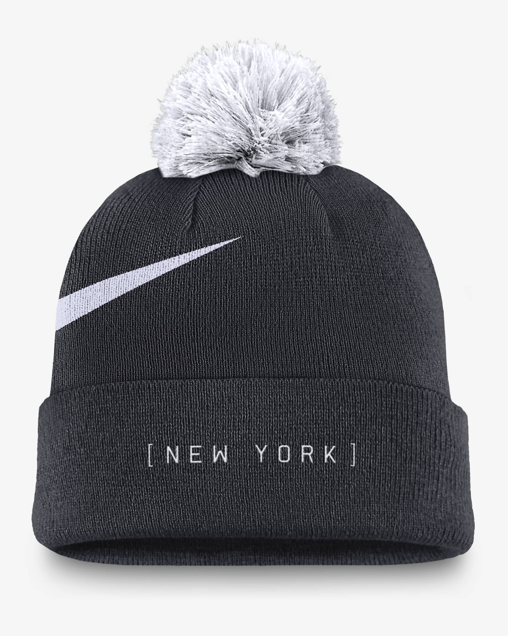 New York Yankees Peak Men's Nike MLB Cuffed Pom Beanie - Navy