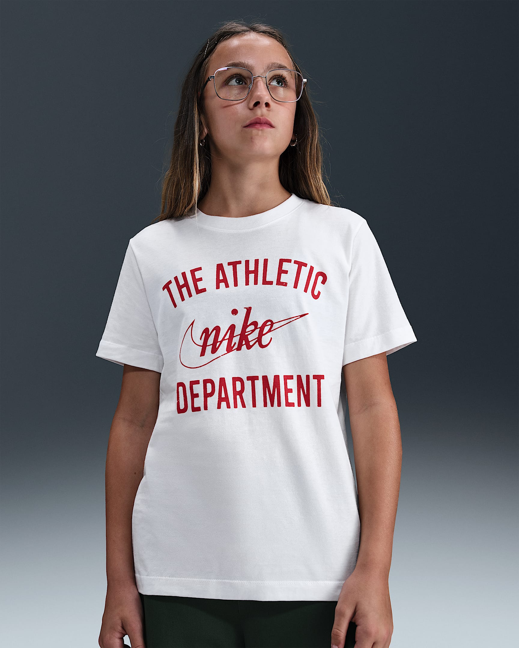 Playera para niños talla grande Nike Air - Blanco cumbre