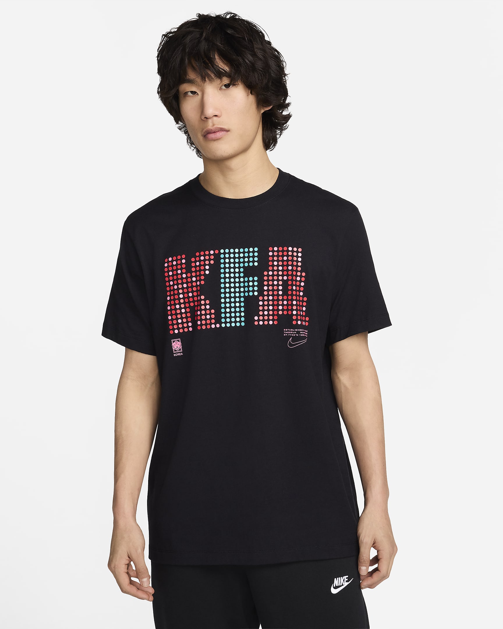 Korea Men's Nike Football T-Shirt - Black