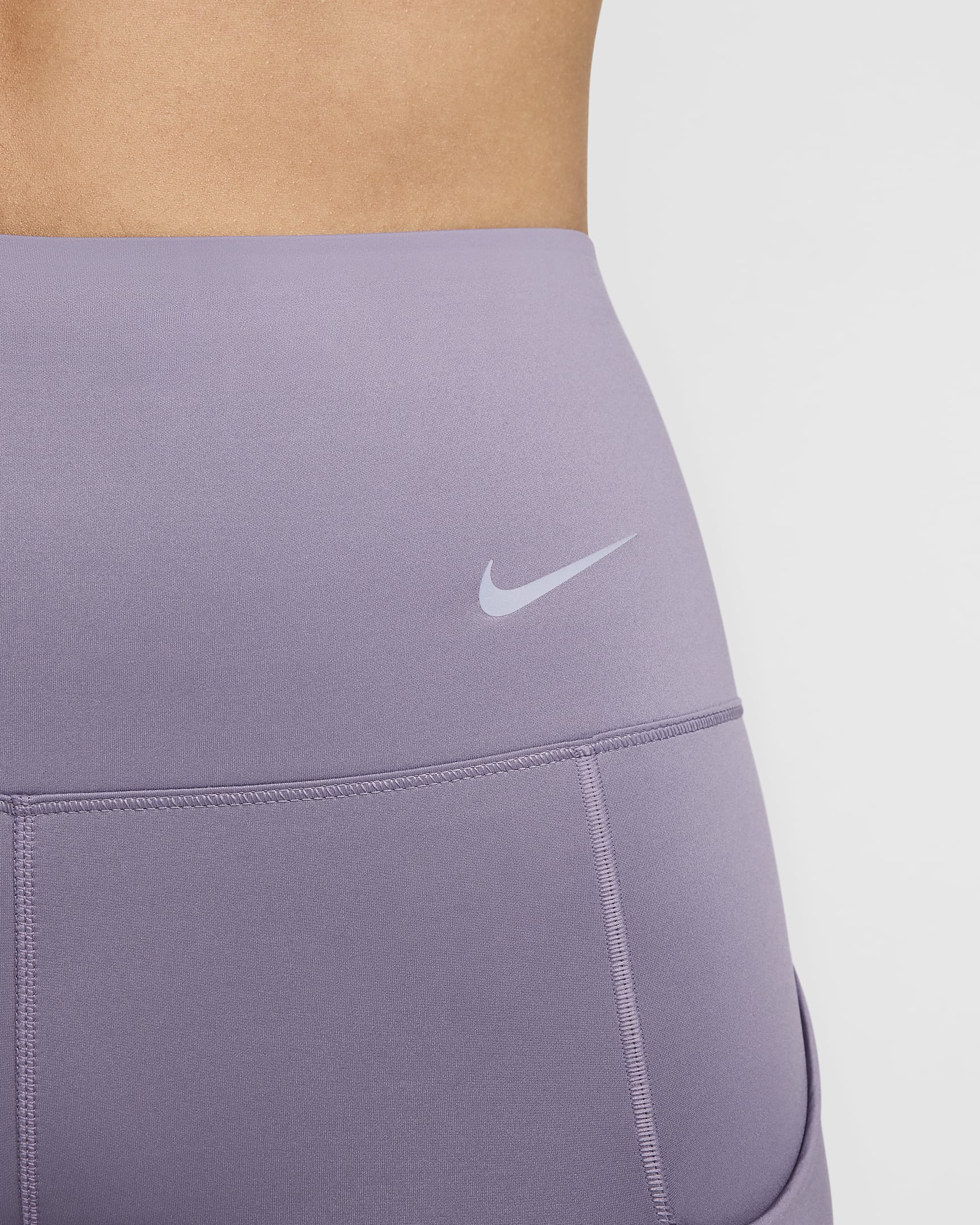 Damskie legginsy o pełnej długości z wysokim stanem i kieszeniami zapewniające mocne wsparcie Nike Go - Daybreak/Czerń