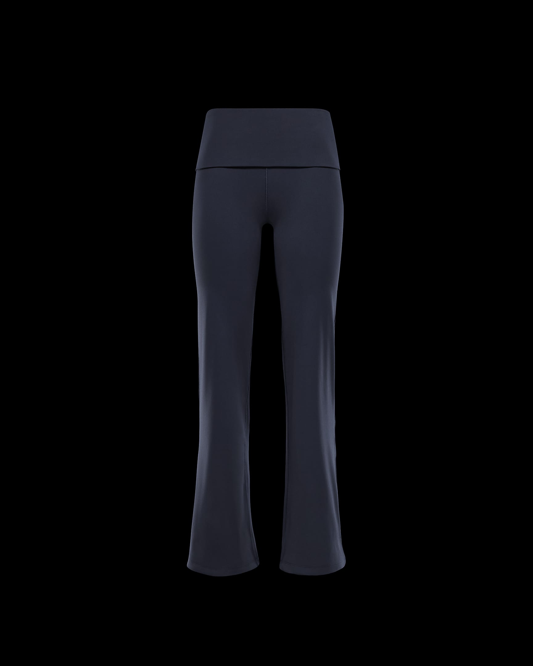 Nike One Women's Dri-FIT High-Waisted Fold-Over Trousers - Obsidian/Black