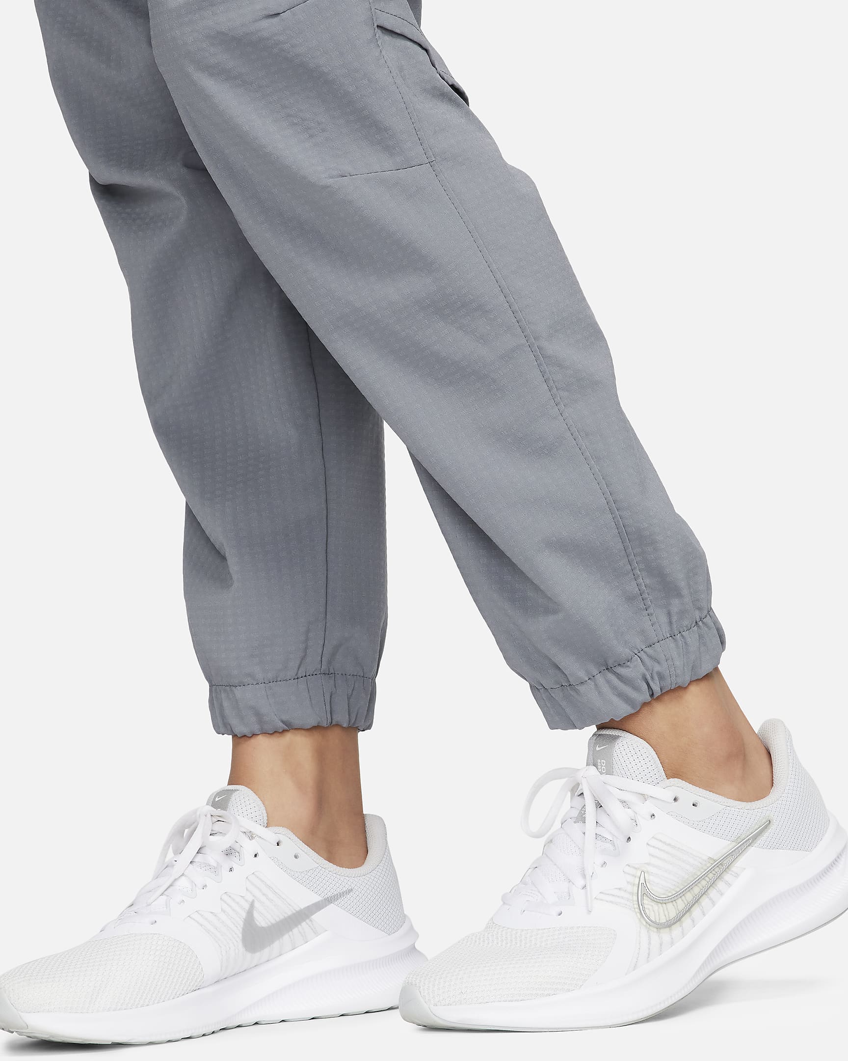 Nike Dri-FIT Fast Women's Mid-Rise 7/8 Warm-Up Running Trousers - Smoke Grey