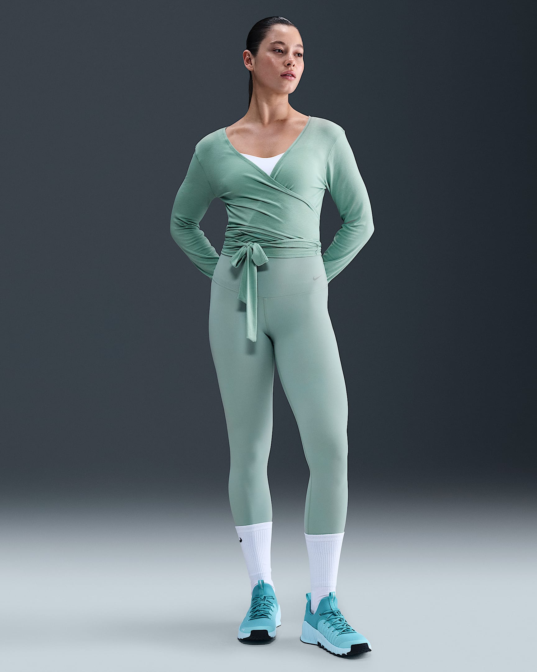 Nike Zenvy Women's Gentle-Support High-Waisted Full-Length Leggings - Cannon/Black
