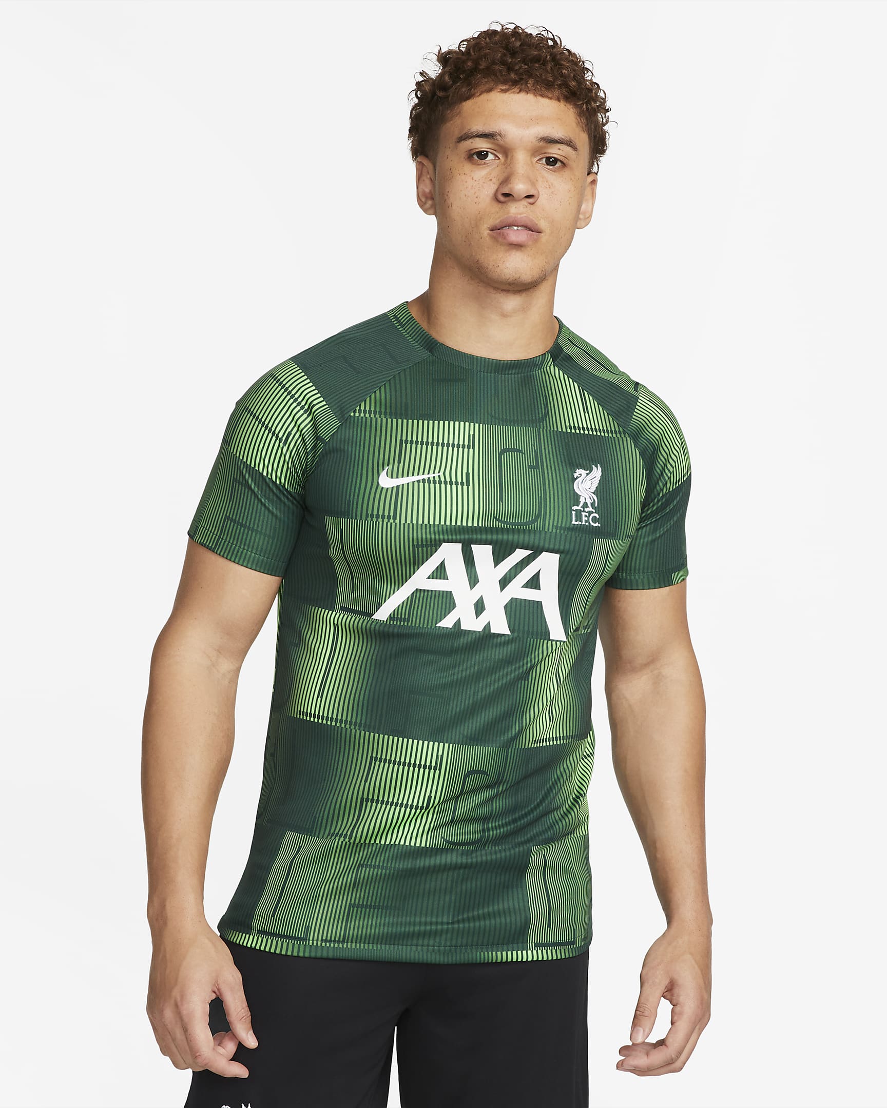 Liverpool FC Academy Pro Men's Nike Dri-FIT Pre-Match Soccer Top - Pro Green/Poison Green/White