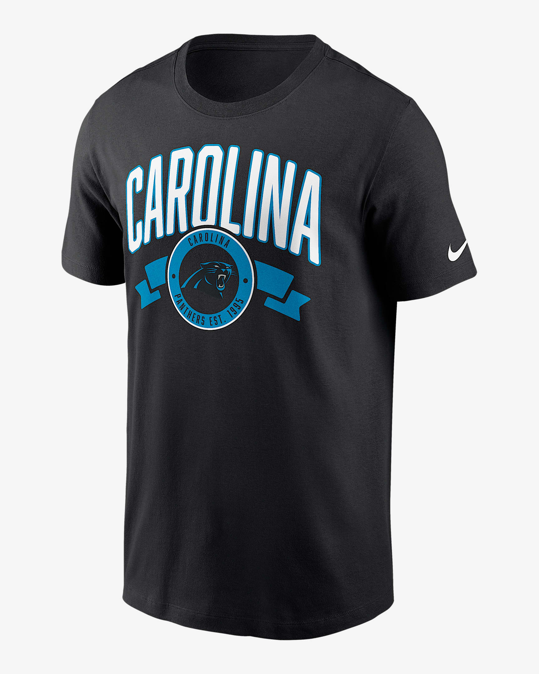Carolina Panthers Rewind Front And Back Hit Essential Men's Nike NFL T-Shirt - Black