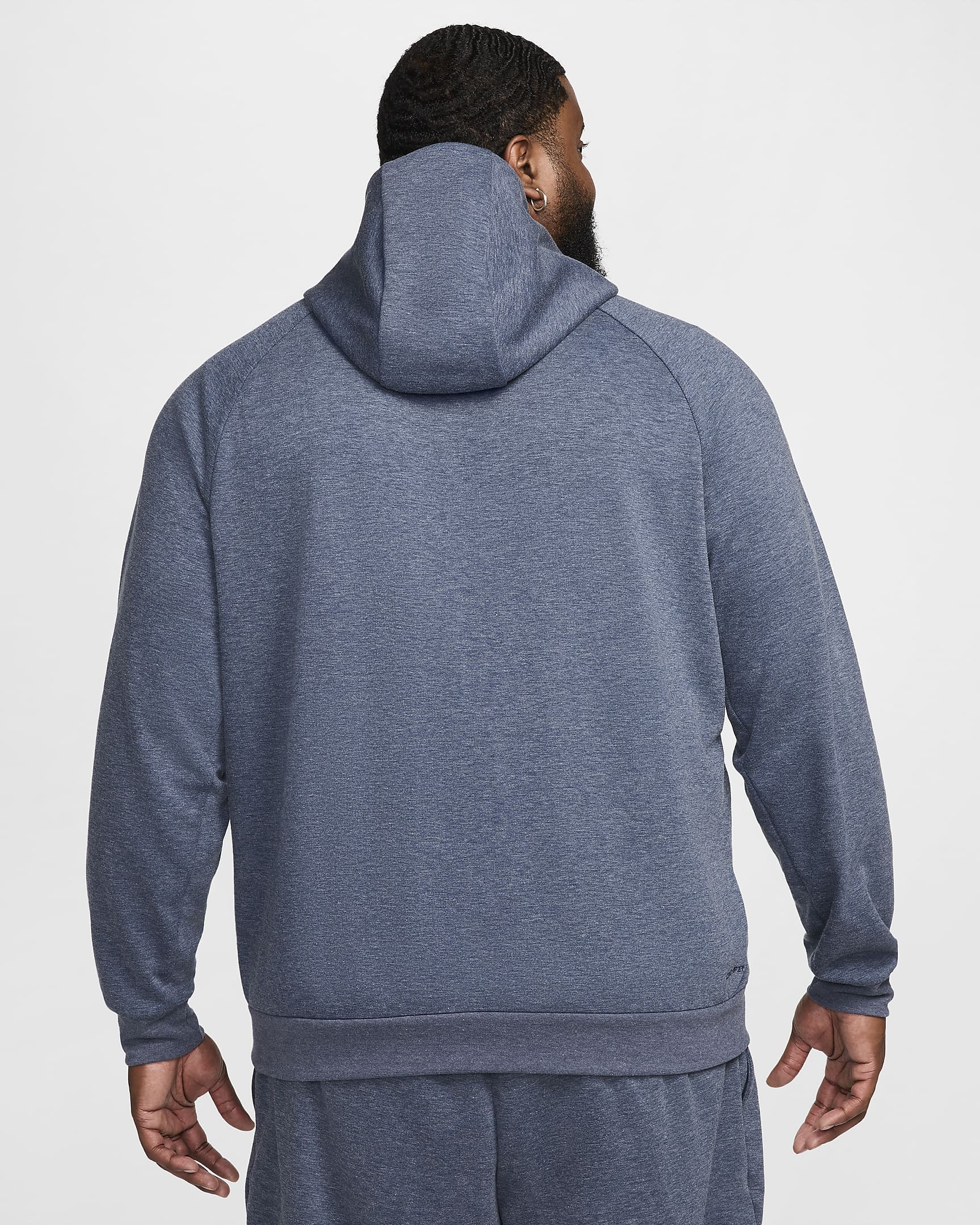 Nike Primary Men's Dri-FIT UV Full-Zip Versatile Hoodie - Obsidian/Heather/Obsidian