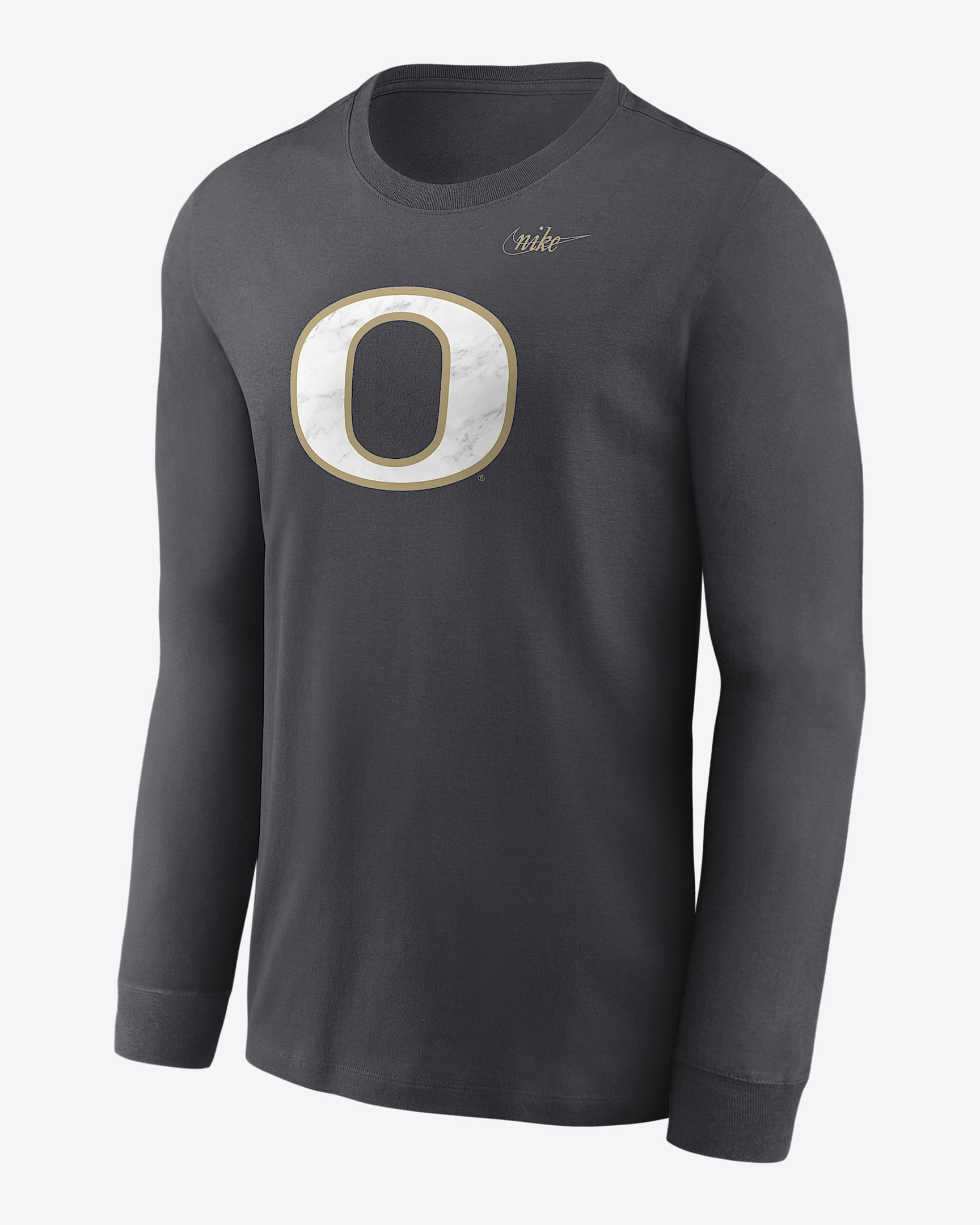 Oregon Alt Men's Nike Dri-FIT College Long-Sleeve T-Shirt - Anthracite