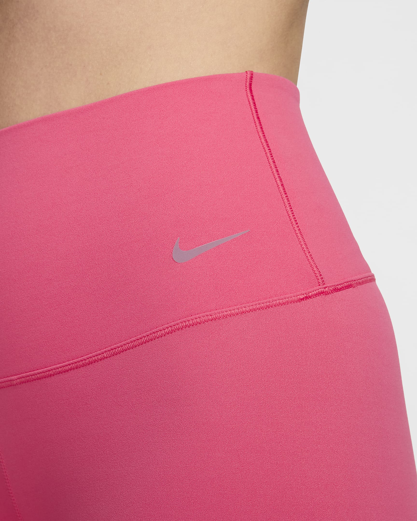 เลกกิ้งเอวสูง 7/8 ส่วนผู้หญิงซัพพอร์ตแบบอ่อนโยน Nike Zenvy - Aster Pink/ดำ