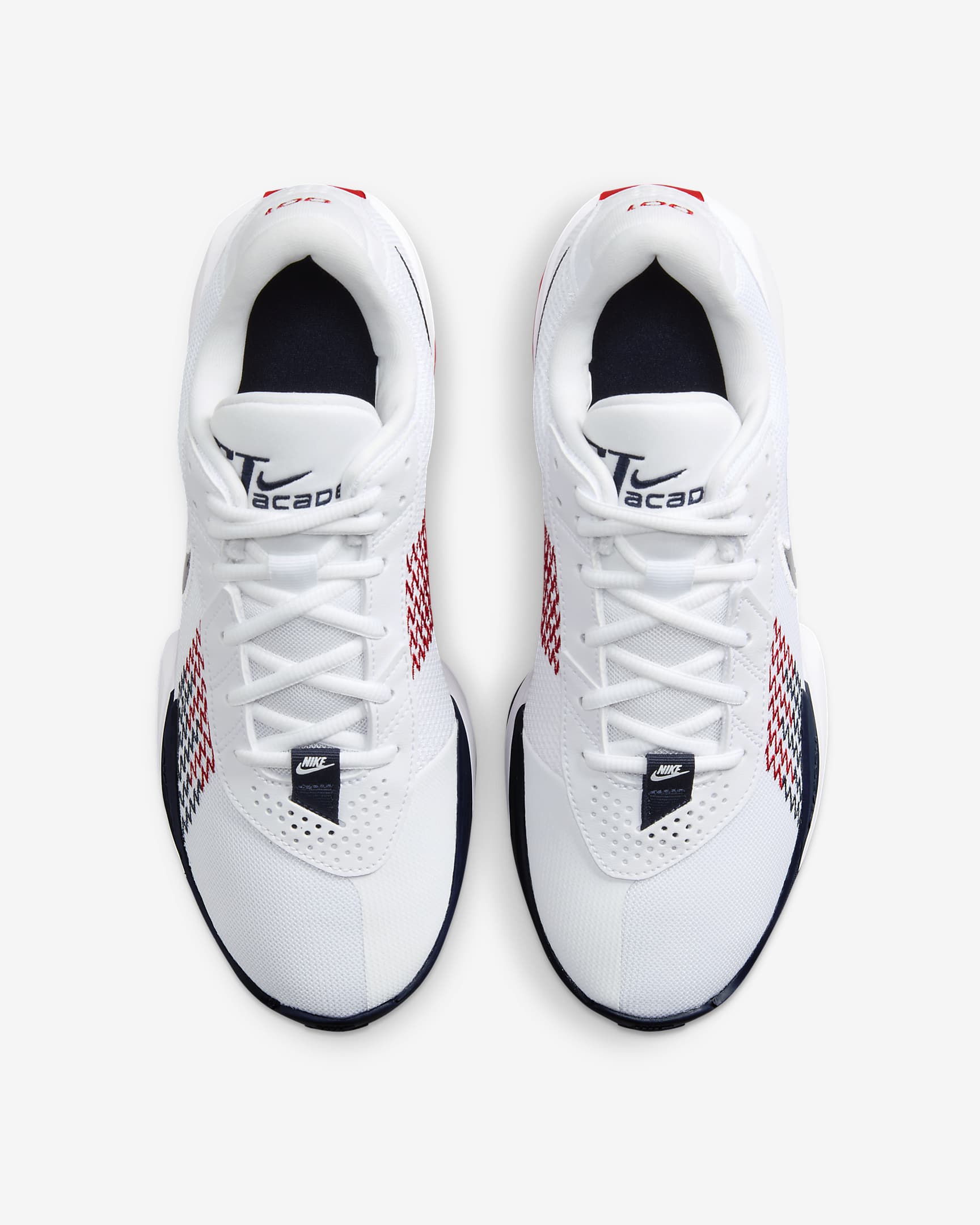 Nike G.T. Cut Academy Basketball Shoes - White/Sport Red/Obsidian