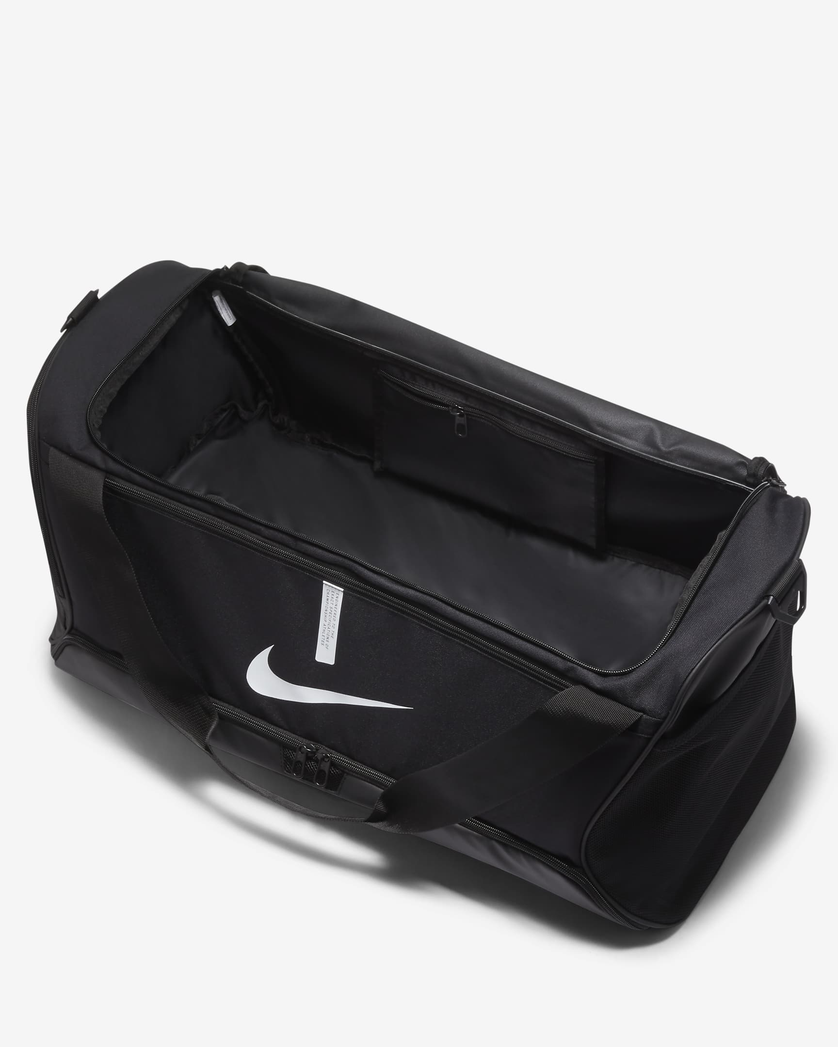 Sac de sport pour le football Nike Academy Team (taille moyenne, 60 L) - Noir/Noir/Blanc