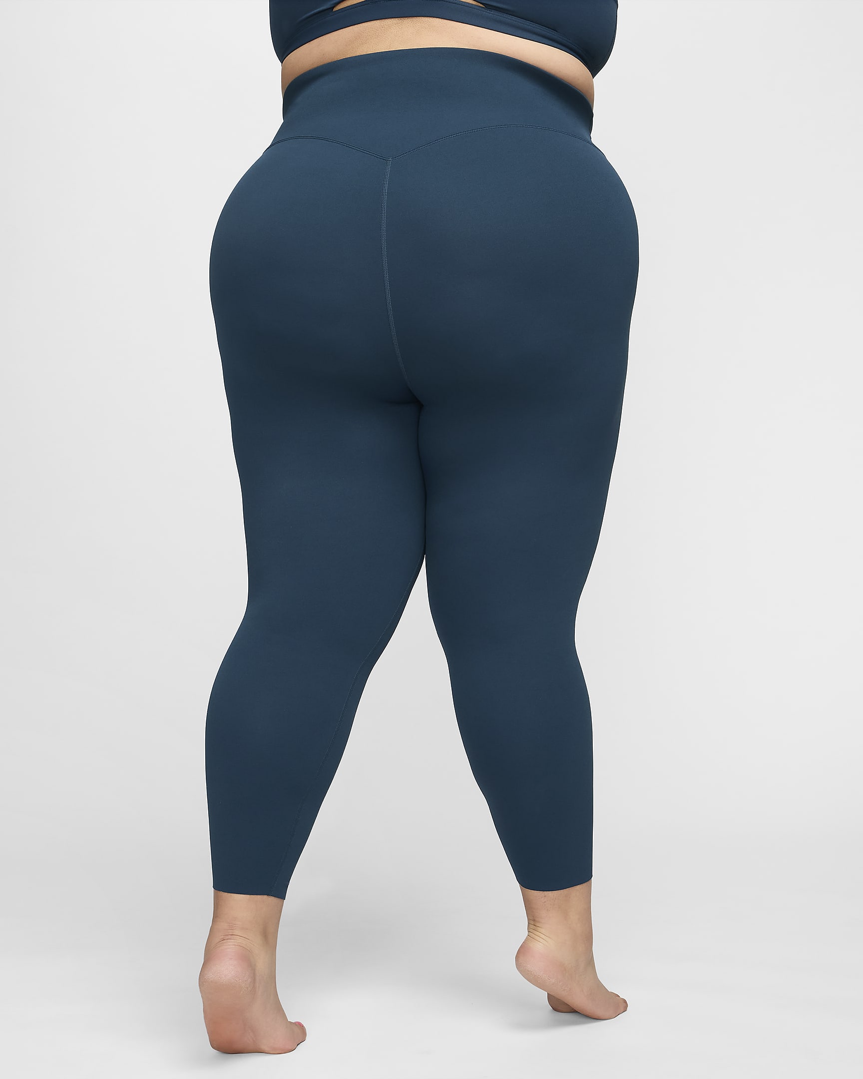 Nike Zenvy Women's Gentle-Support High-Waisted 7/8 Leggings (Plus Size) - Armoury Navy/Black