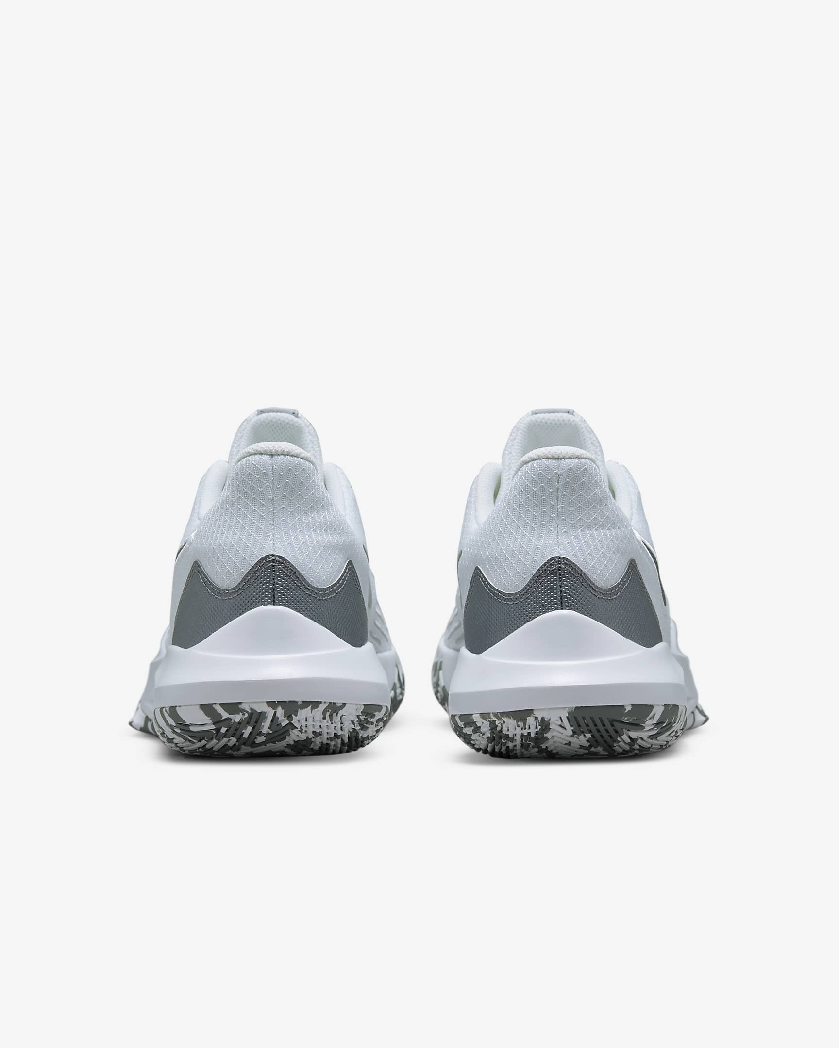 Nike Precision 5 Basketball Shoes - White/Wolf Grey/Cool Grey/Metallic Cool Grey