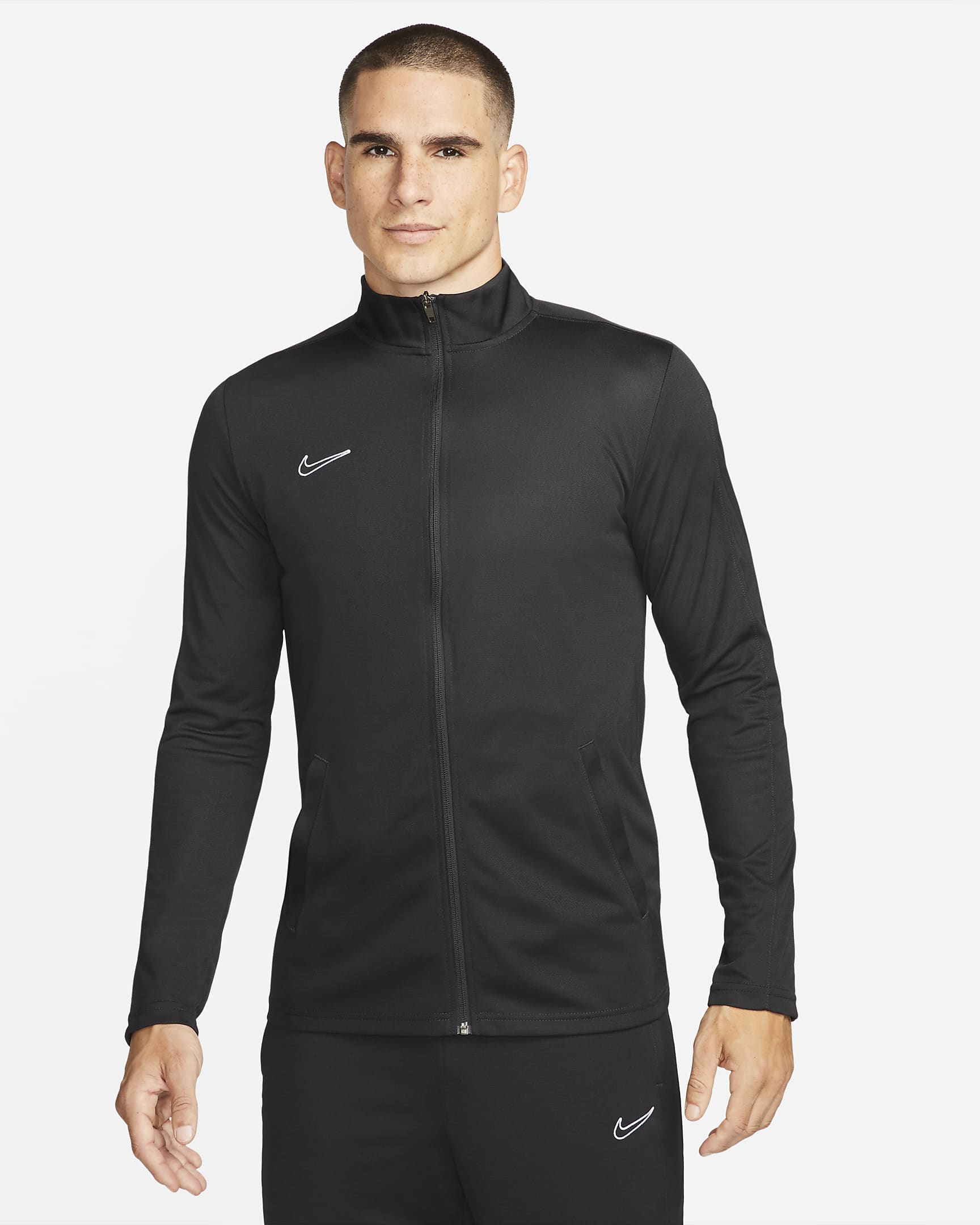 Nike Academy Men's Dri-FIT Football Tracksuit - Black/Black/White