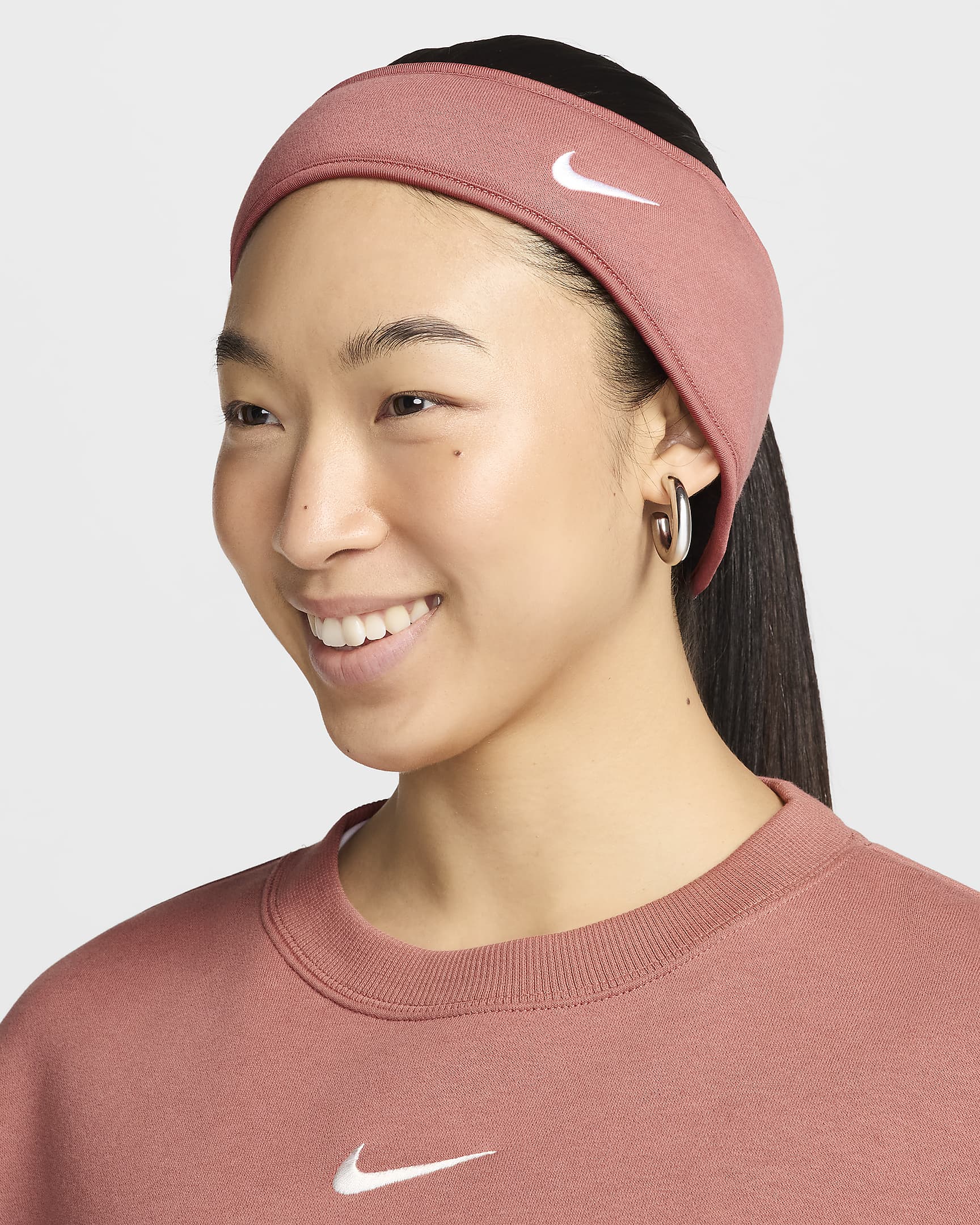 Banda para el cabello para mujer Nike Phoenix Fleece - Rosa