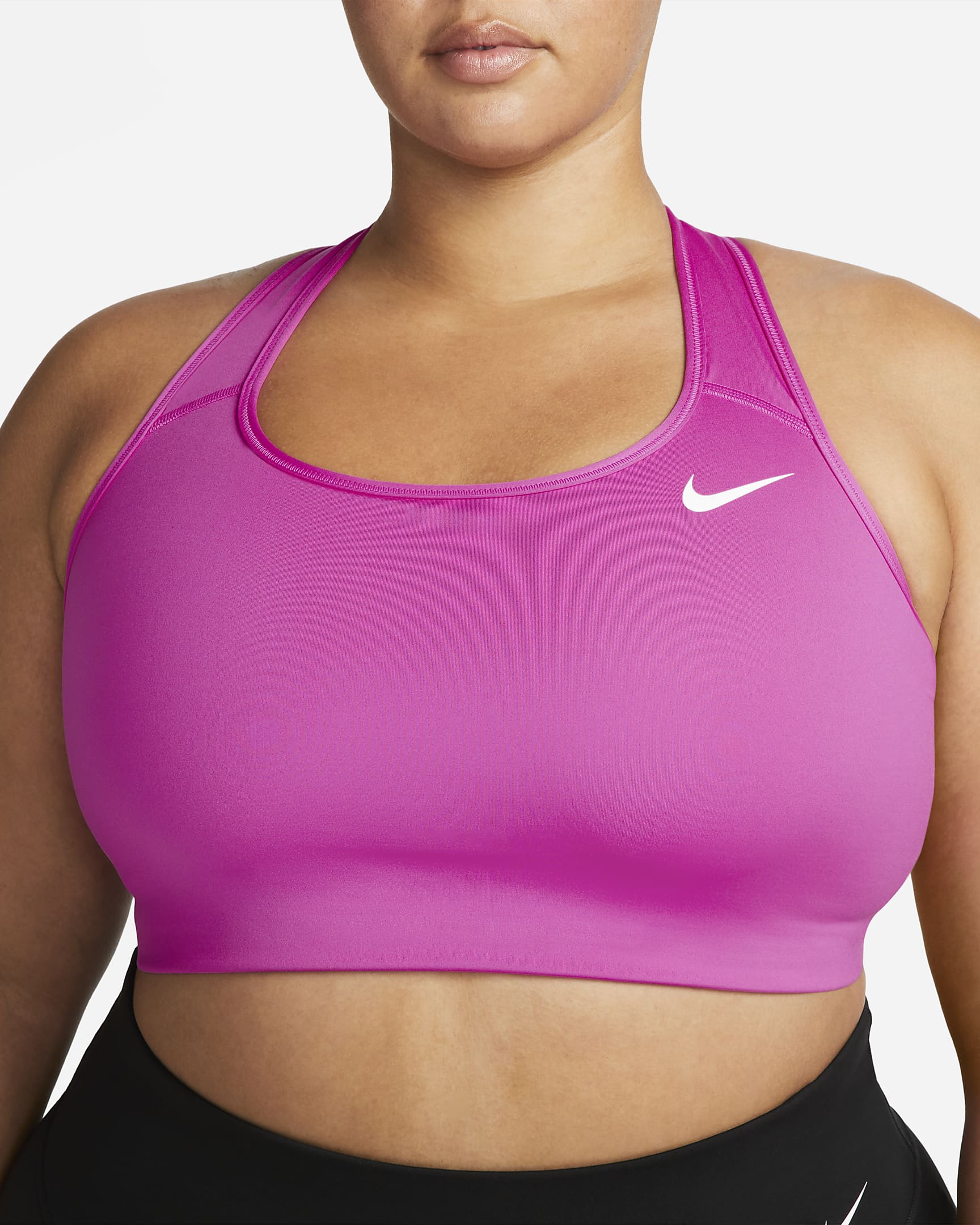 Nike Swoosh Women's MediumSupport NonPadded Sports Bra (Plus size). Nike AE