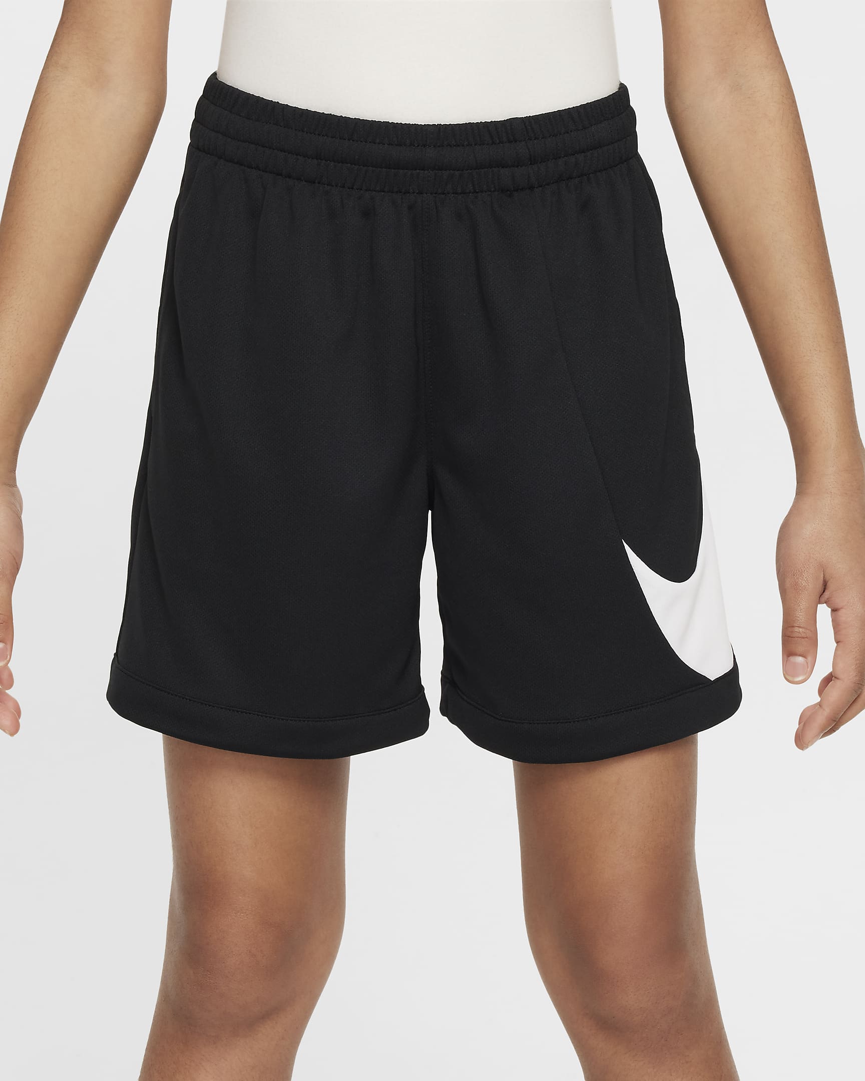 Nike Multi+ Big Kids' Dri-FIT Training Shorts - Black/White/Black