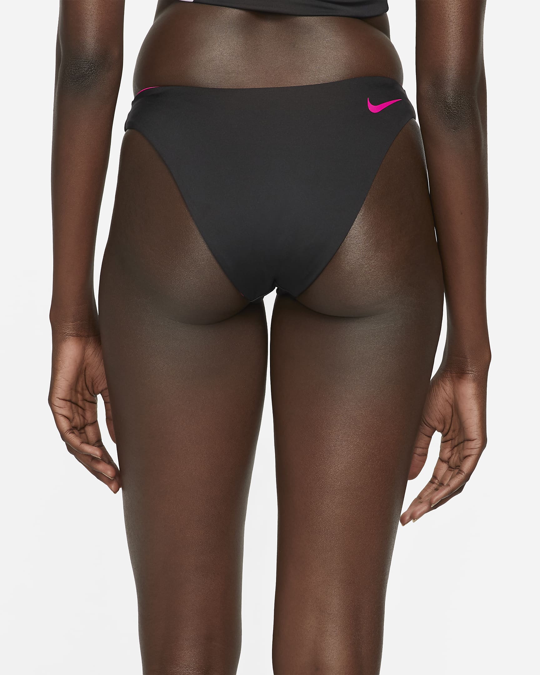 Calzón bikini de doble vista Nike Color Block para mujer - Negro