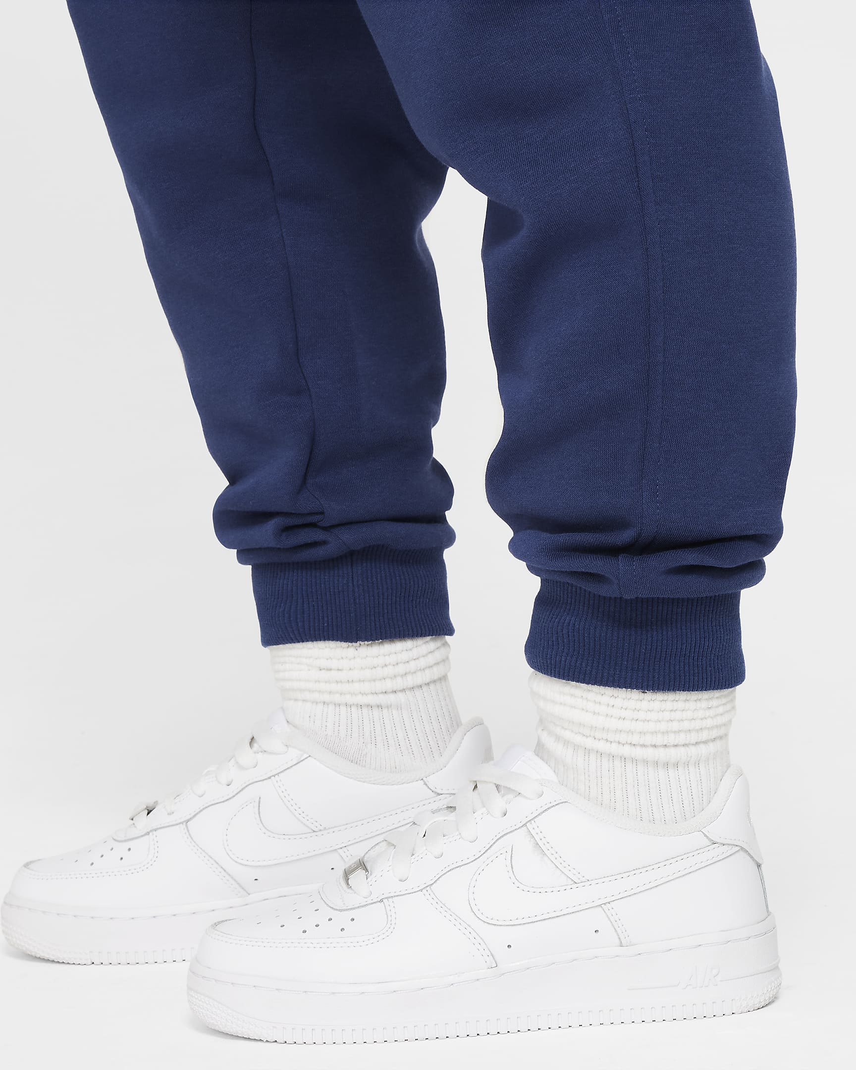 Nike Sportswear Club Fleece Older Kids' Joggers (Extended Size) - Midnight Navy/White