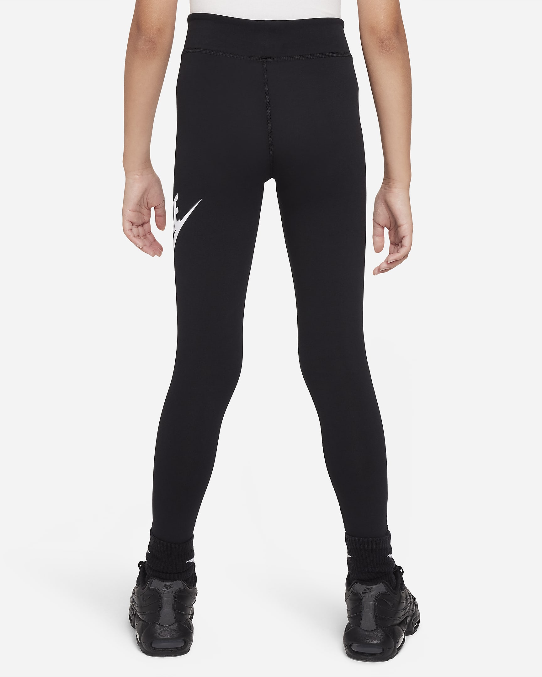 Nike Sportswear Essential Older Kids' (Girls') Mid-Rise Leggings - Black/White