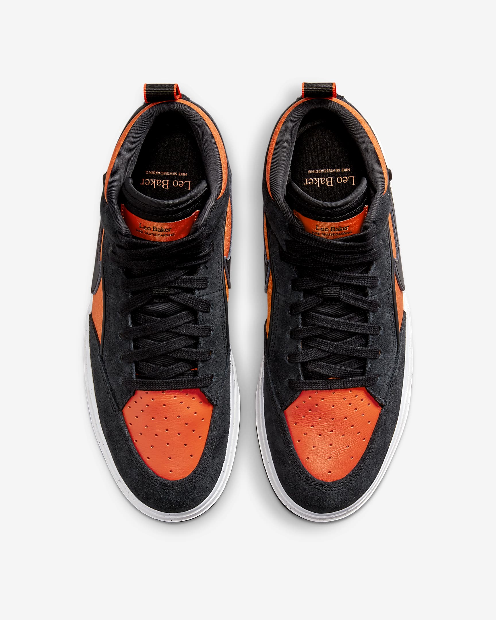 Nike SB React Leo Skate Shoes - Black/Orange/Electro Orange/Black