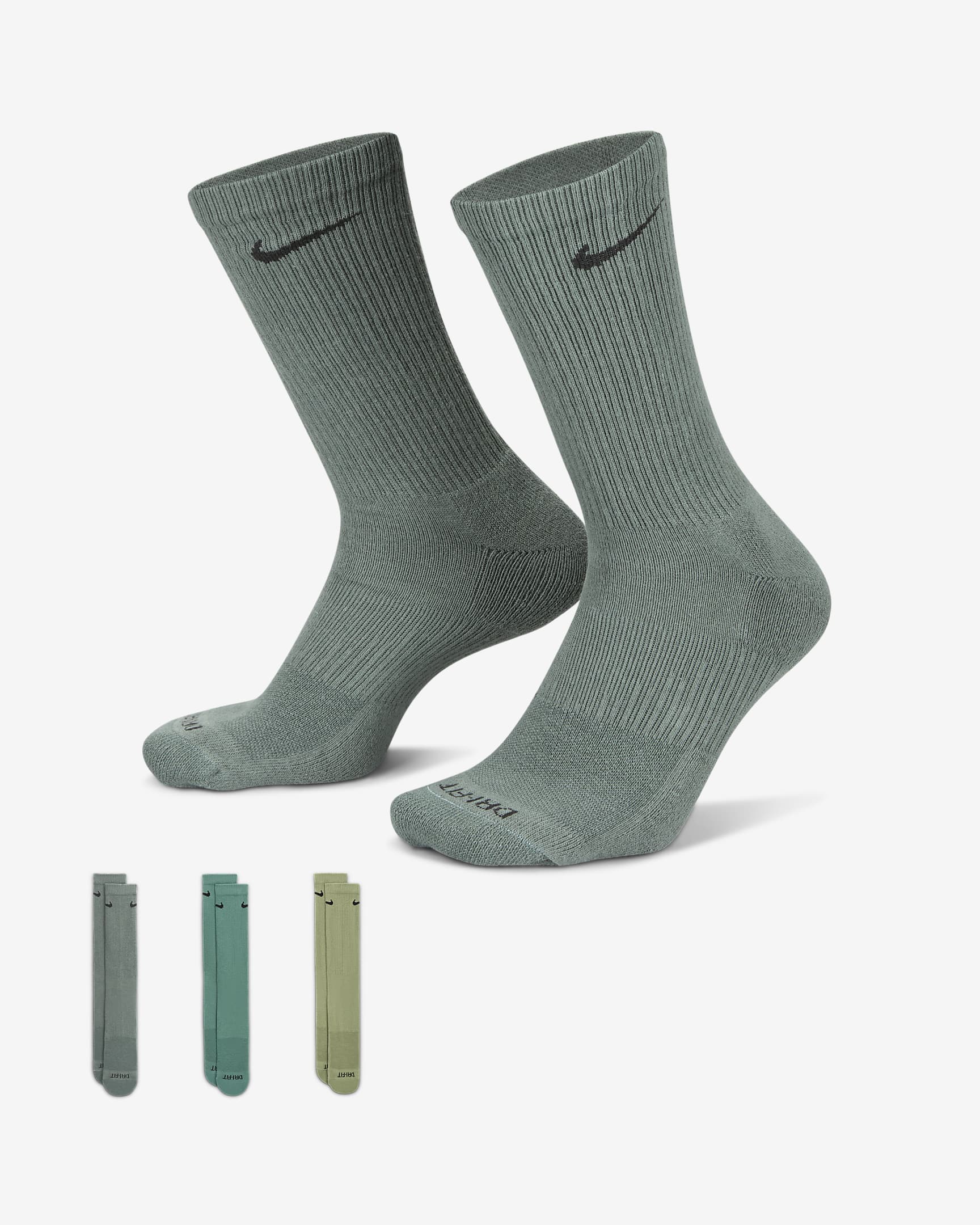 Tréninkové ponožky s tlumením Nike Everyday Plus (3 páry) - Vícebarevná