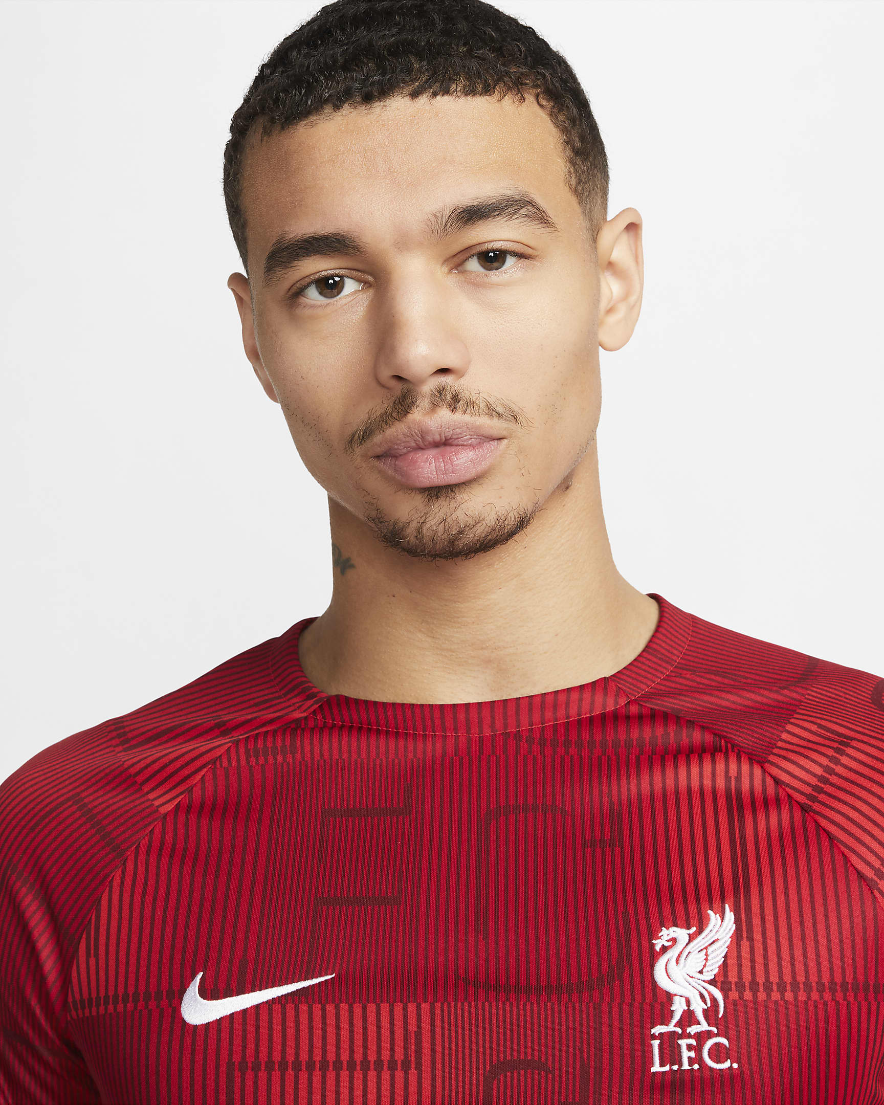 Liverpool FC Academy Pro Men's Nike Dri-FIT Pre-Match Soccer Top - Gym Red/Gym Red/White