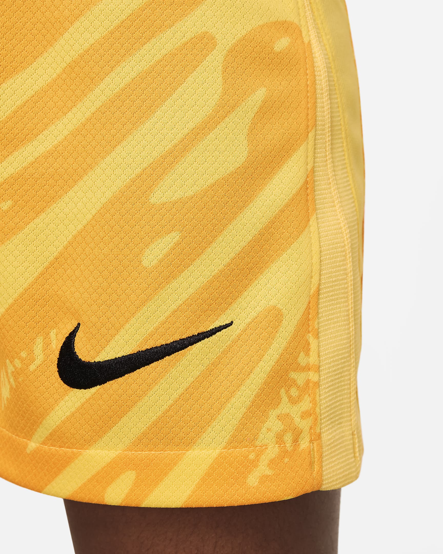 FFF 2024 Stadium (bortedrakt) Nike Dri-FIT Replica fotballshorts til store barn - Tour Yellow/University Gold/Svart