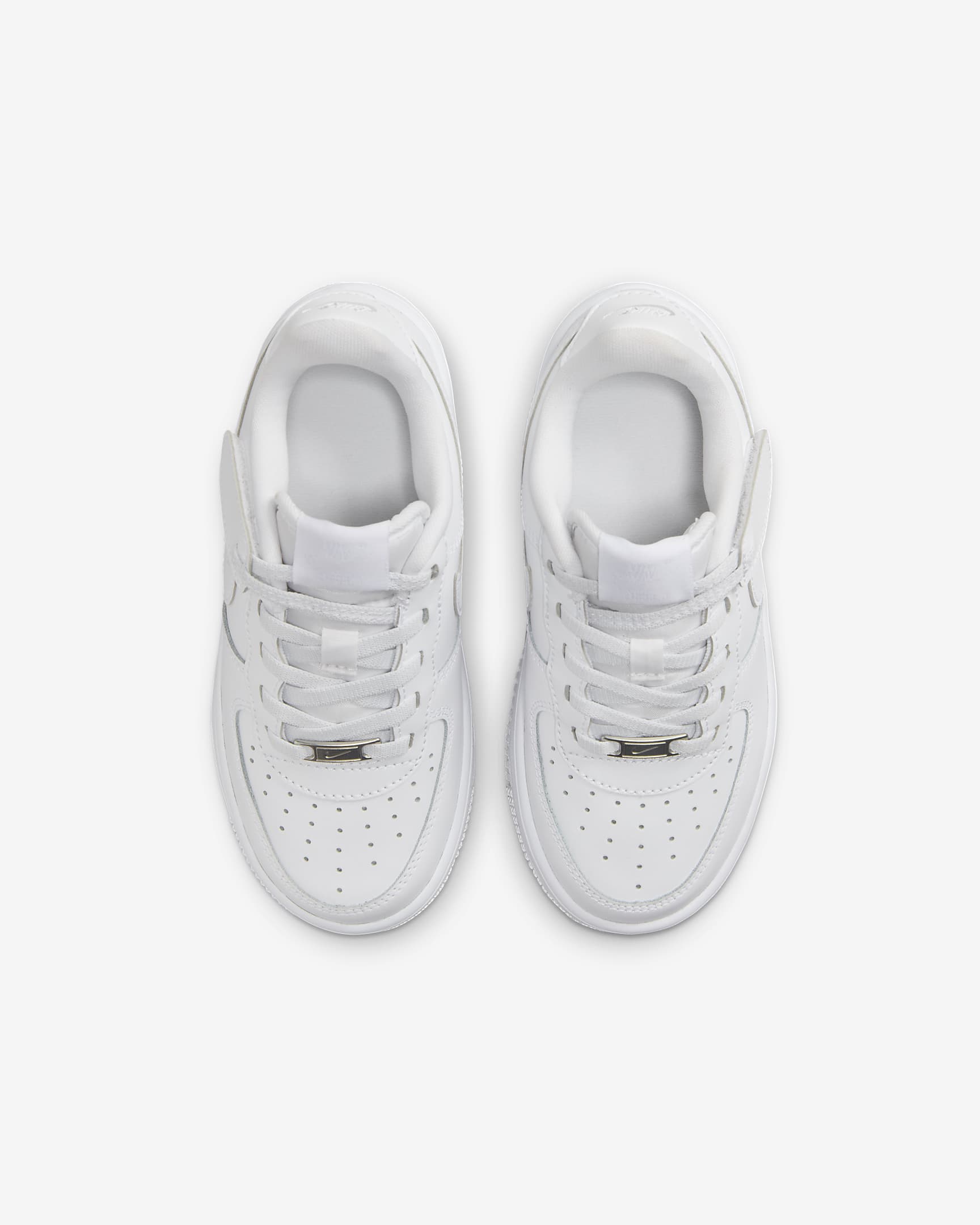 Nike Force 1 Low EasyOn Younger Kids' Shoes - White/White/White