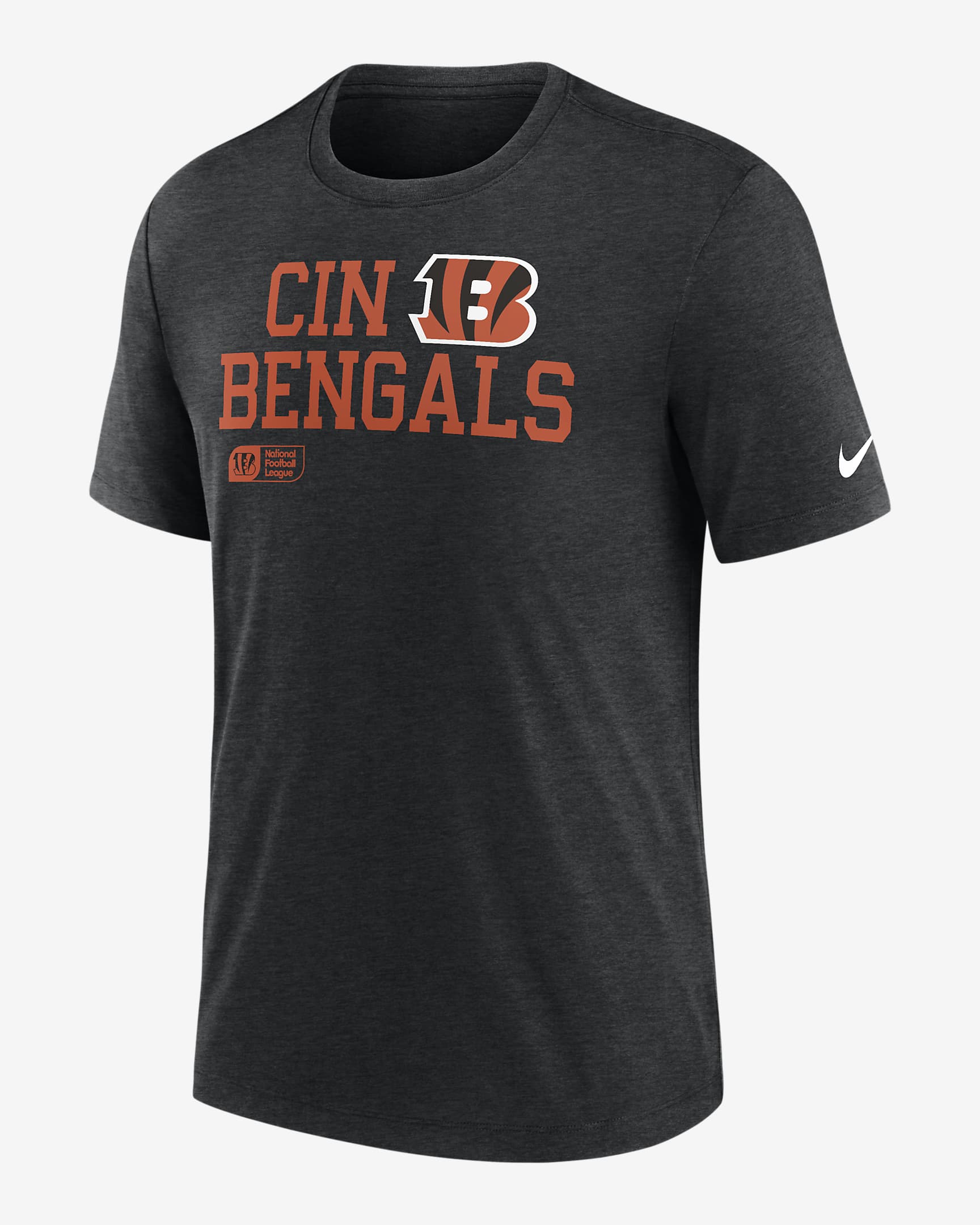 Cincinnati Bengals Overlap Lockup Men's Nike NFL T-Shirt - Black