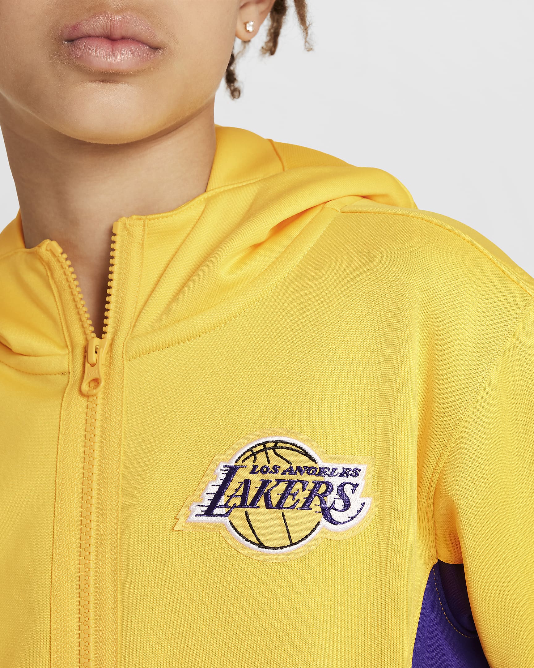 Los Angeles Lakers Showtime Older Kids' Nike Dri-FIT NBA Full-Zip Hoodie - Amarillo