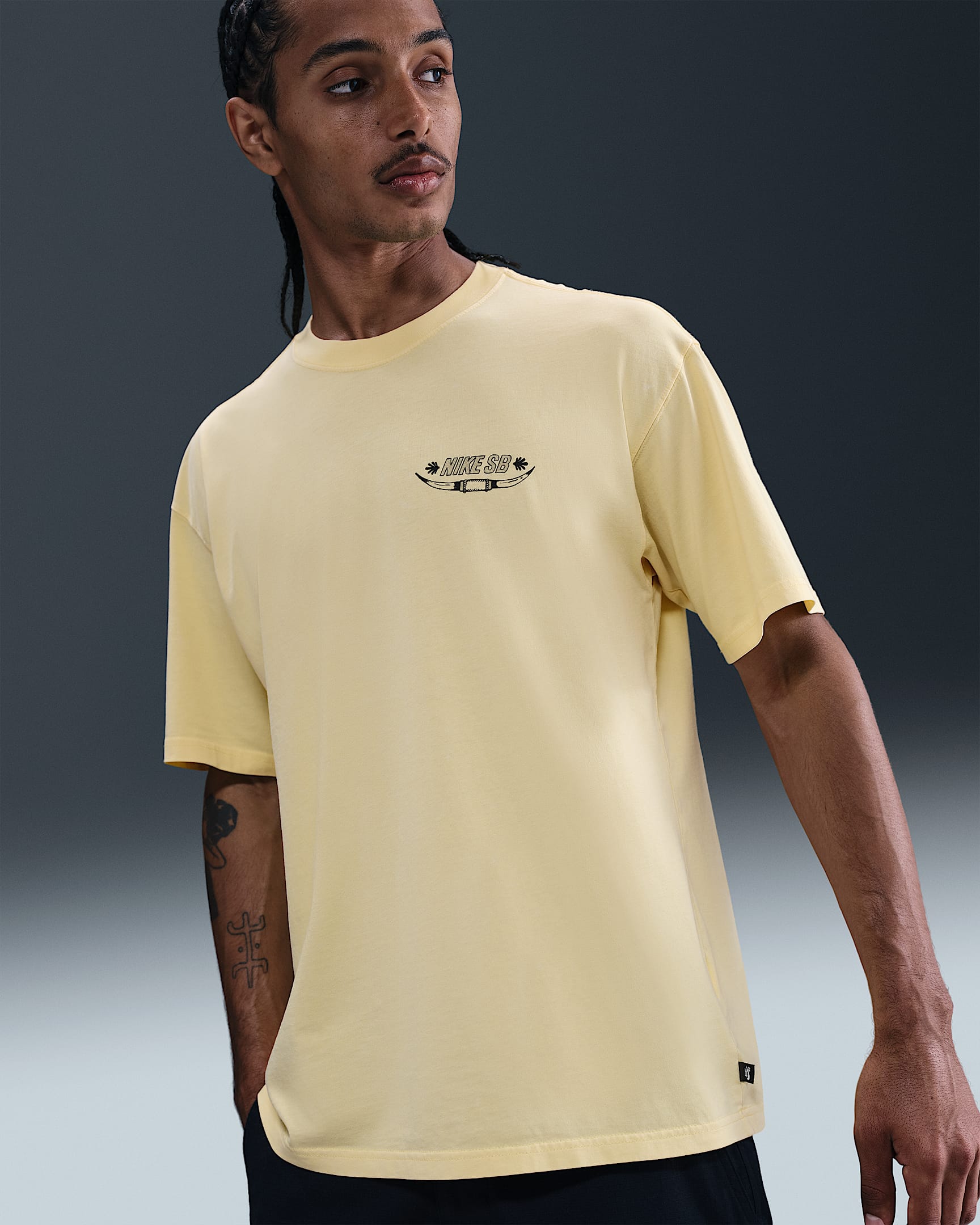Nike SB Max90 Skate T-Shirt - Soft Yellow