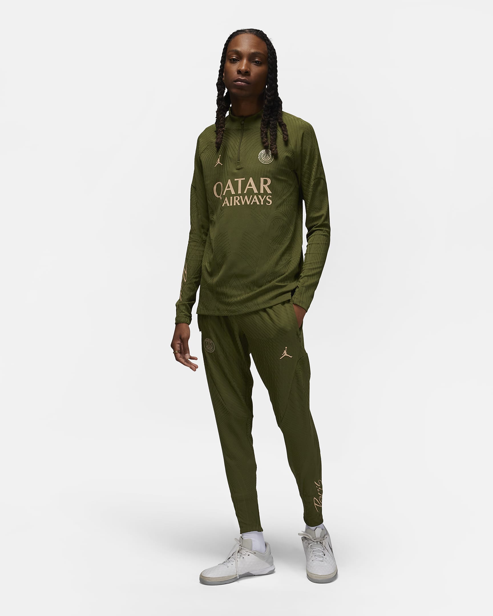 Paris Saint-Germain Strike Elite negyedik Jordan Dri-FIT ADV férfi futballnadrág - Rough Green/Hemp