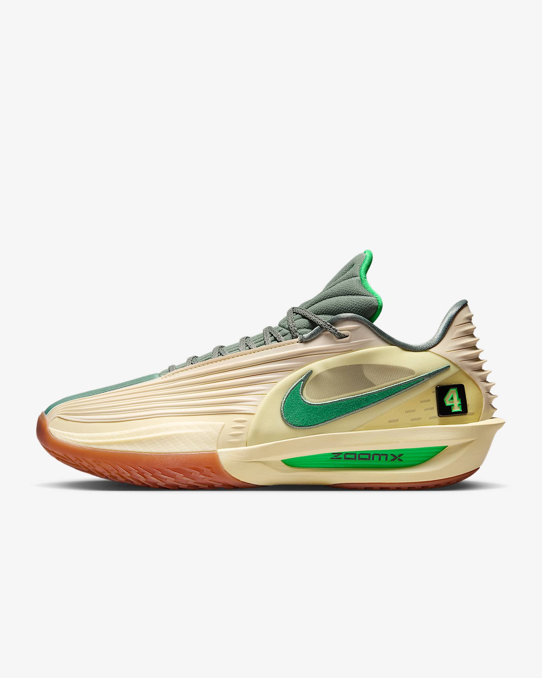 G.T. Cut 3 Turbo Basketball Shoes - Alabaster/Green Shock/Gum Medium Brown/Clay Green