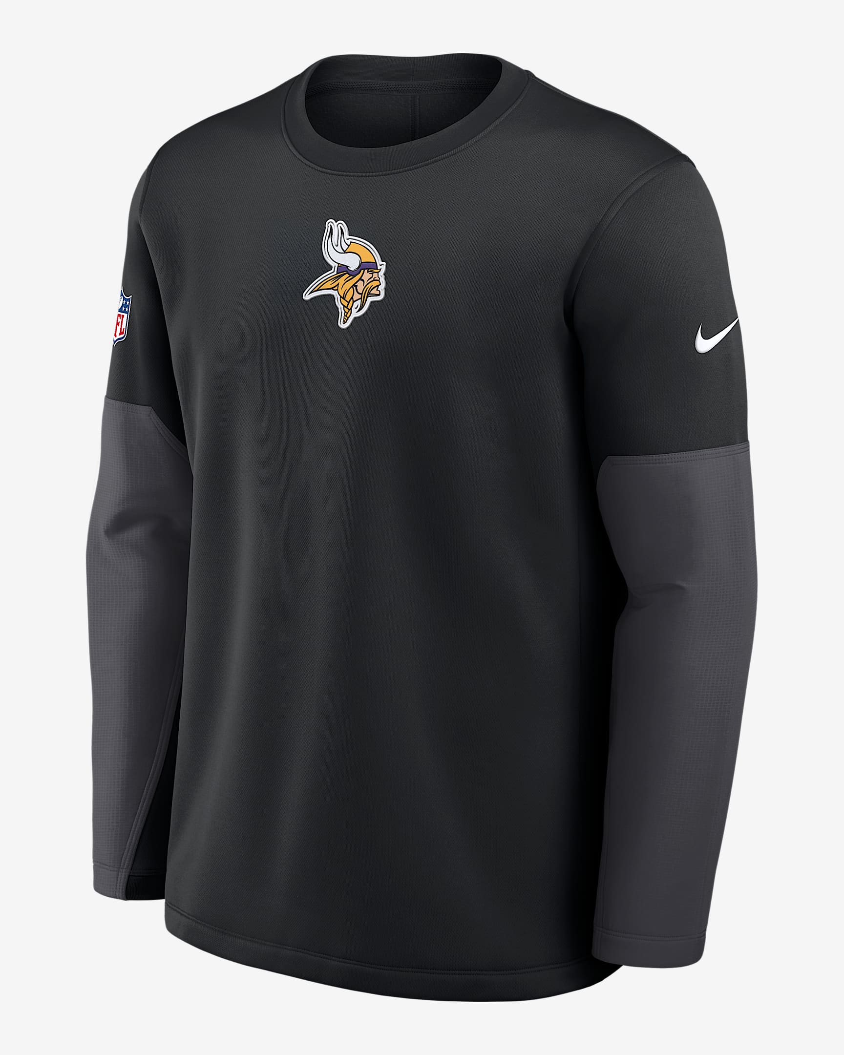 Minnesota Vikings Scripted To Win Sideline Coach Men's Nike Therma-FIT NFL Long-Sleeve T-Shirt - Black