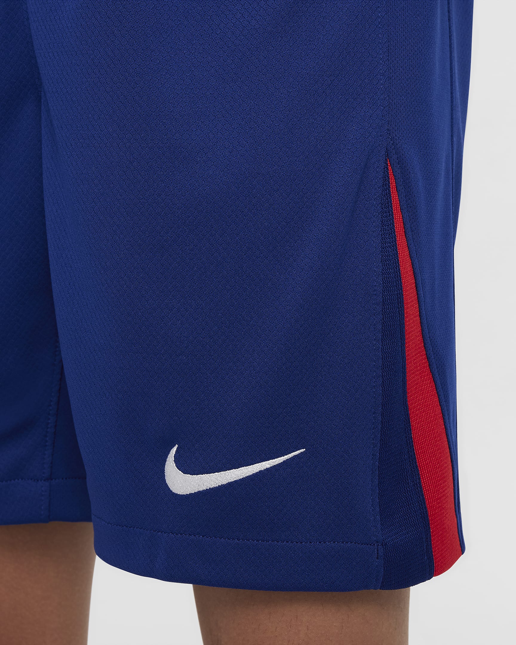 Spodenki piłkarskie dla dużych dzieci Nike Dri-FIT Chorwacja Stadium 2024/25 (wersja domowa/wyjazdowa) (replika) - Deep Royal Blue/University Red/Biel