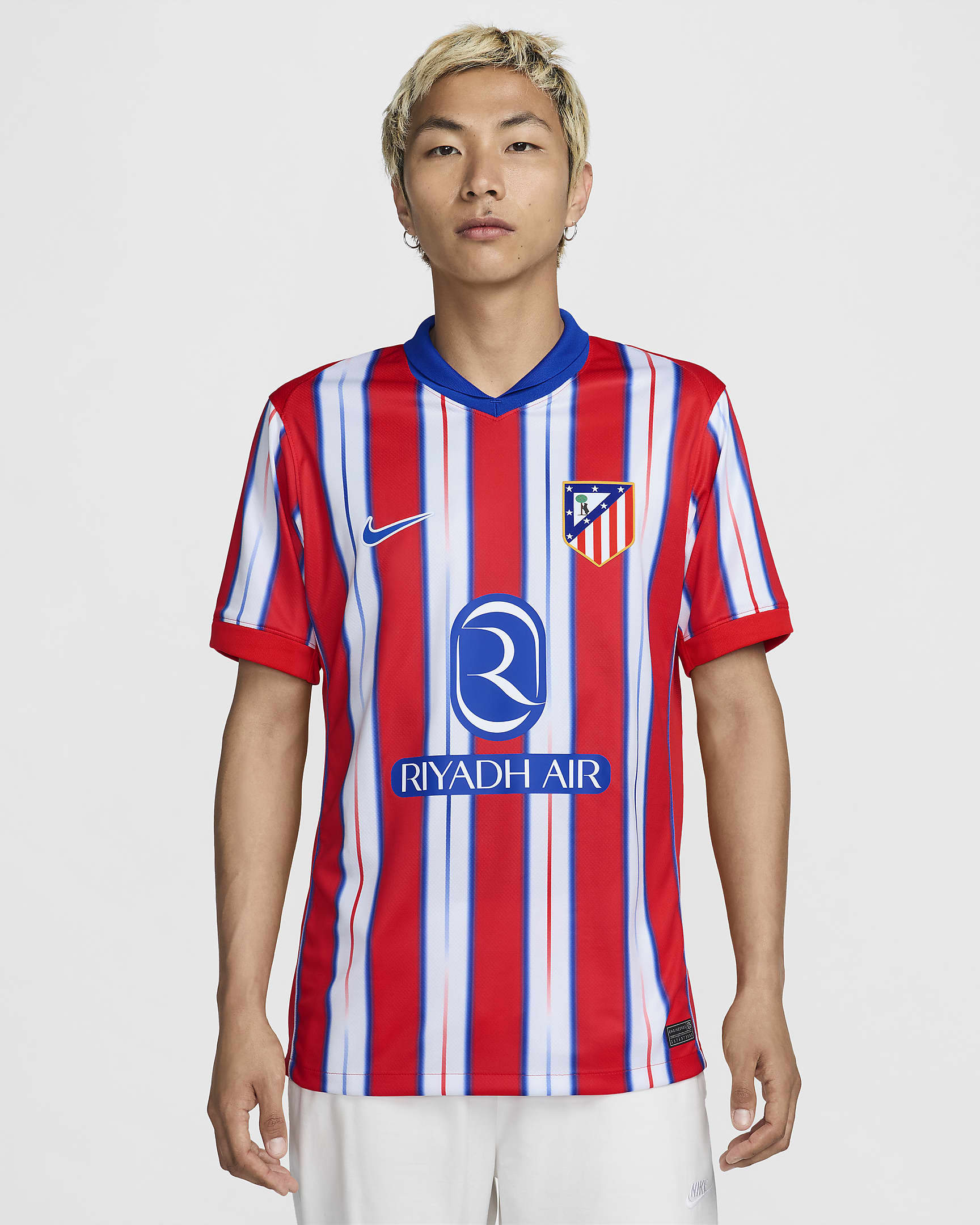 Atlético Madrid 2024/25 Stadium Home Nike Replika Fußballtrikot mit Dri-FIT-Technologie (Herren) - Hyper Royal/Light Crimson/Weiß