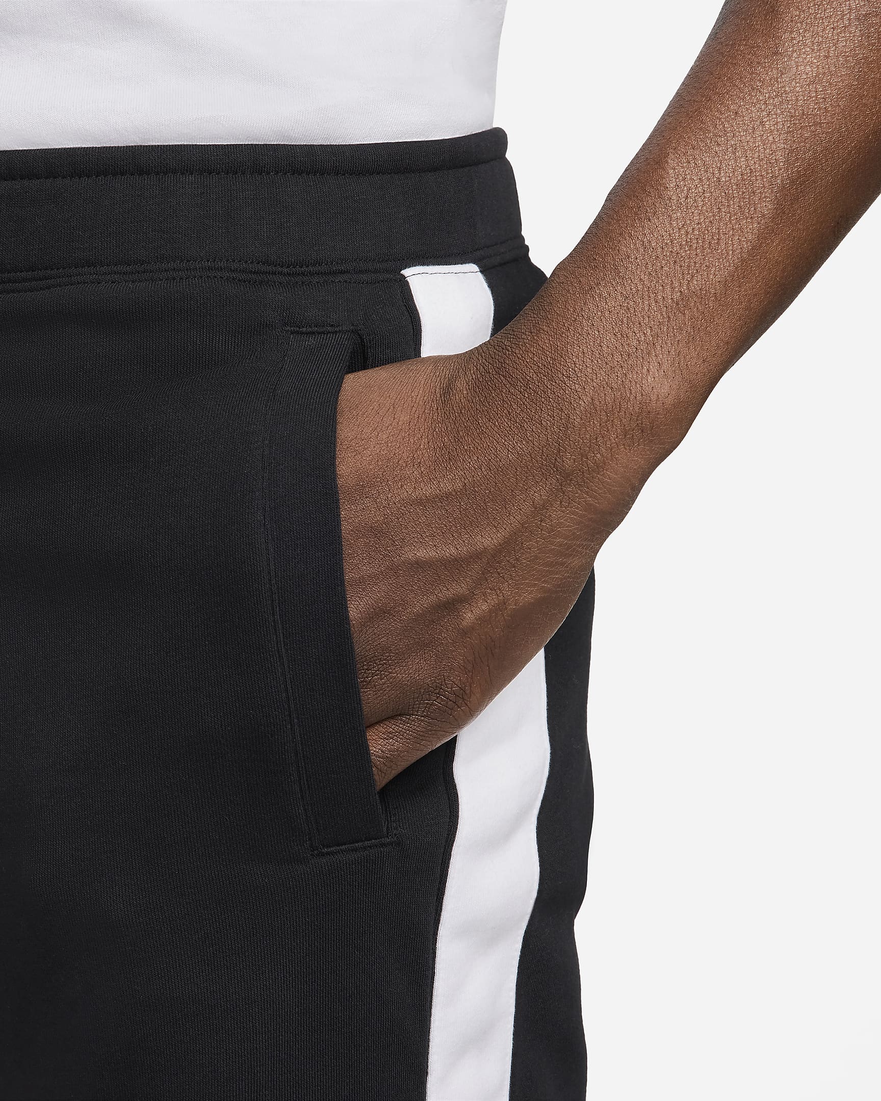 Short en molleton Nike Air pour homme - Noir/Blanc