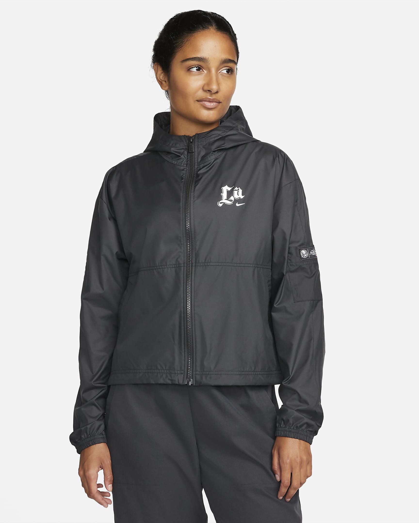 Club América Women's Woven Jacket - Black/White