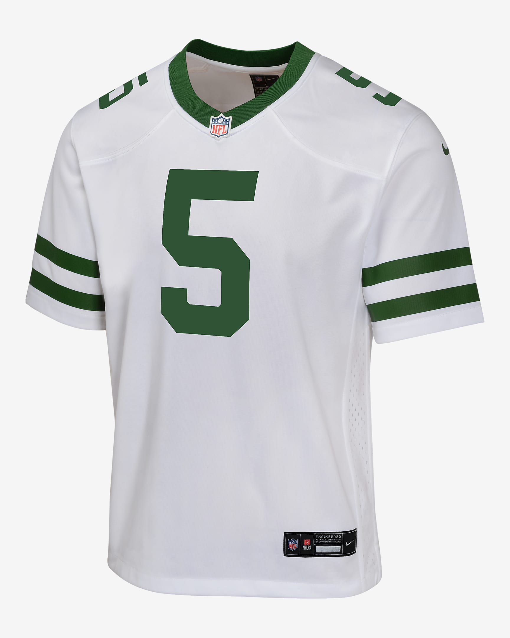 Jersey Nike de la NFL Game para niños talla grande Garrett Wilson New York Jets - Blanco