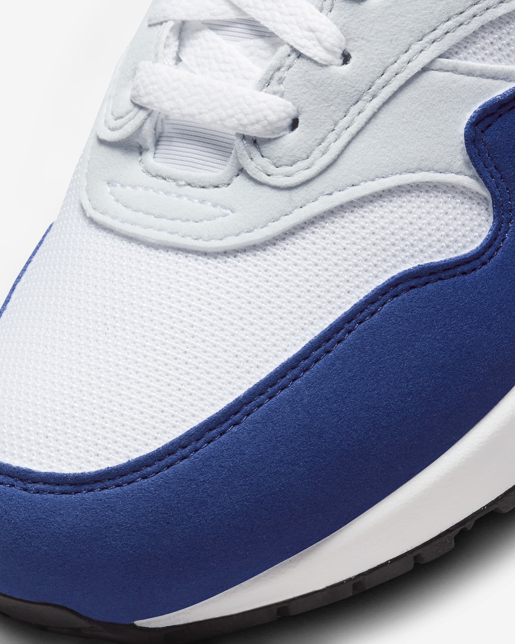 Nike Air Max 1 Men's Shoes - White/Deep Royal Blue/Pure Platinum/Black