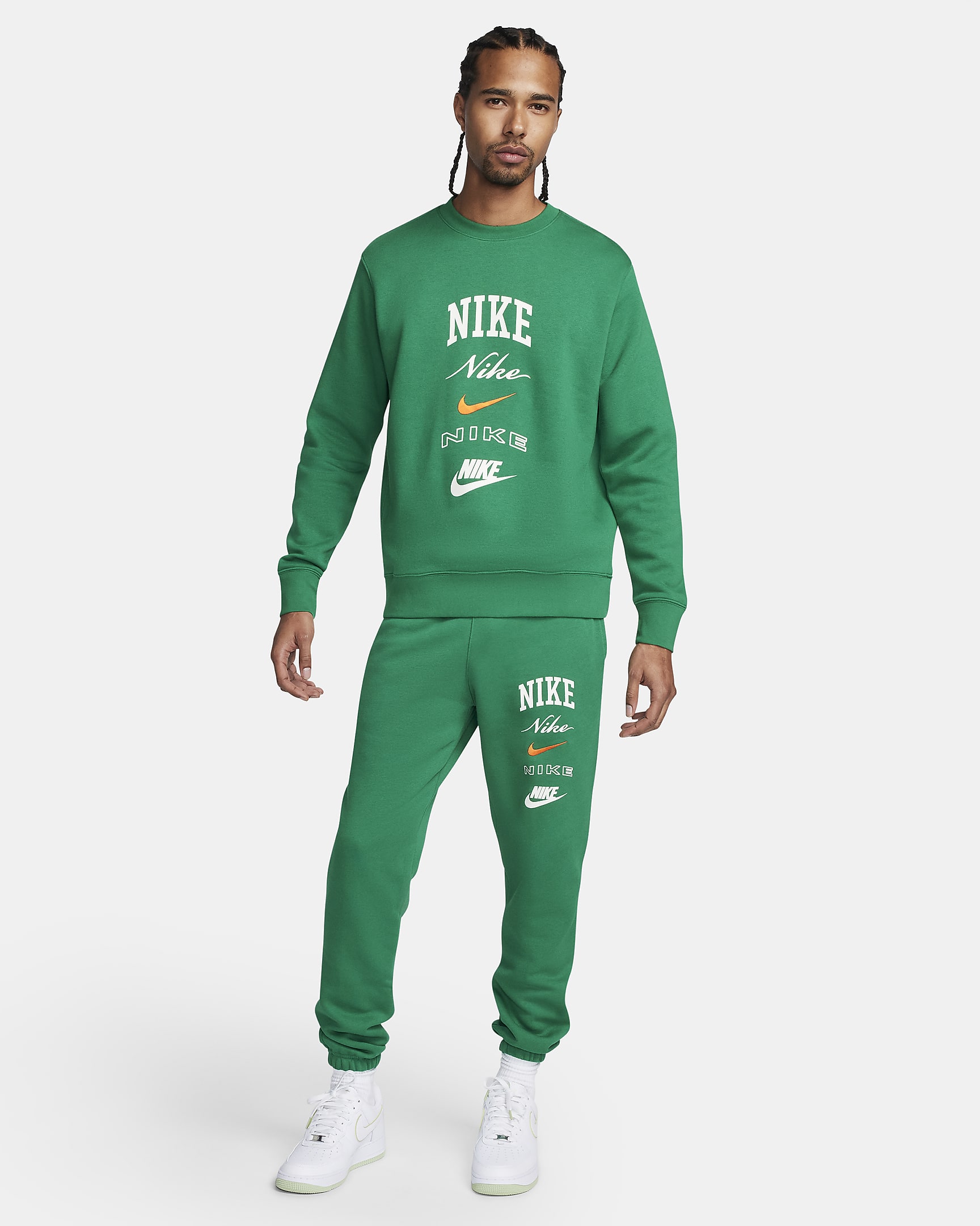 Nike Club Fleece Men's Long-Sleeve Crew-Neck Sweatshirt. Nike UK